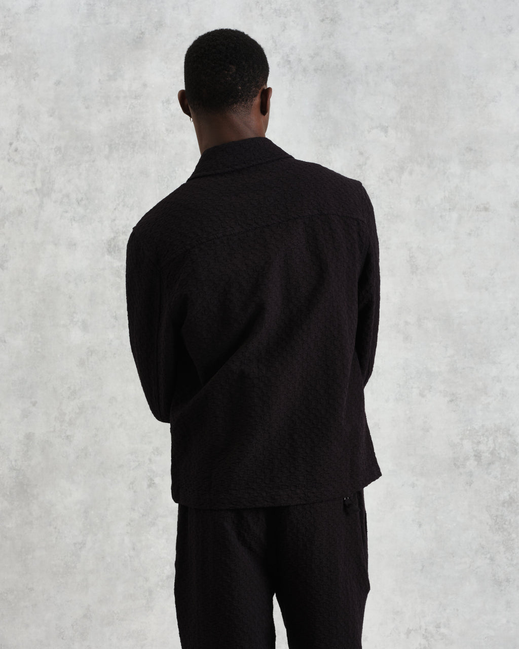 Eldon - Black Floral Diamond Cotton Jacket