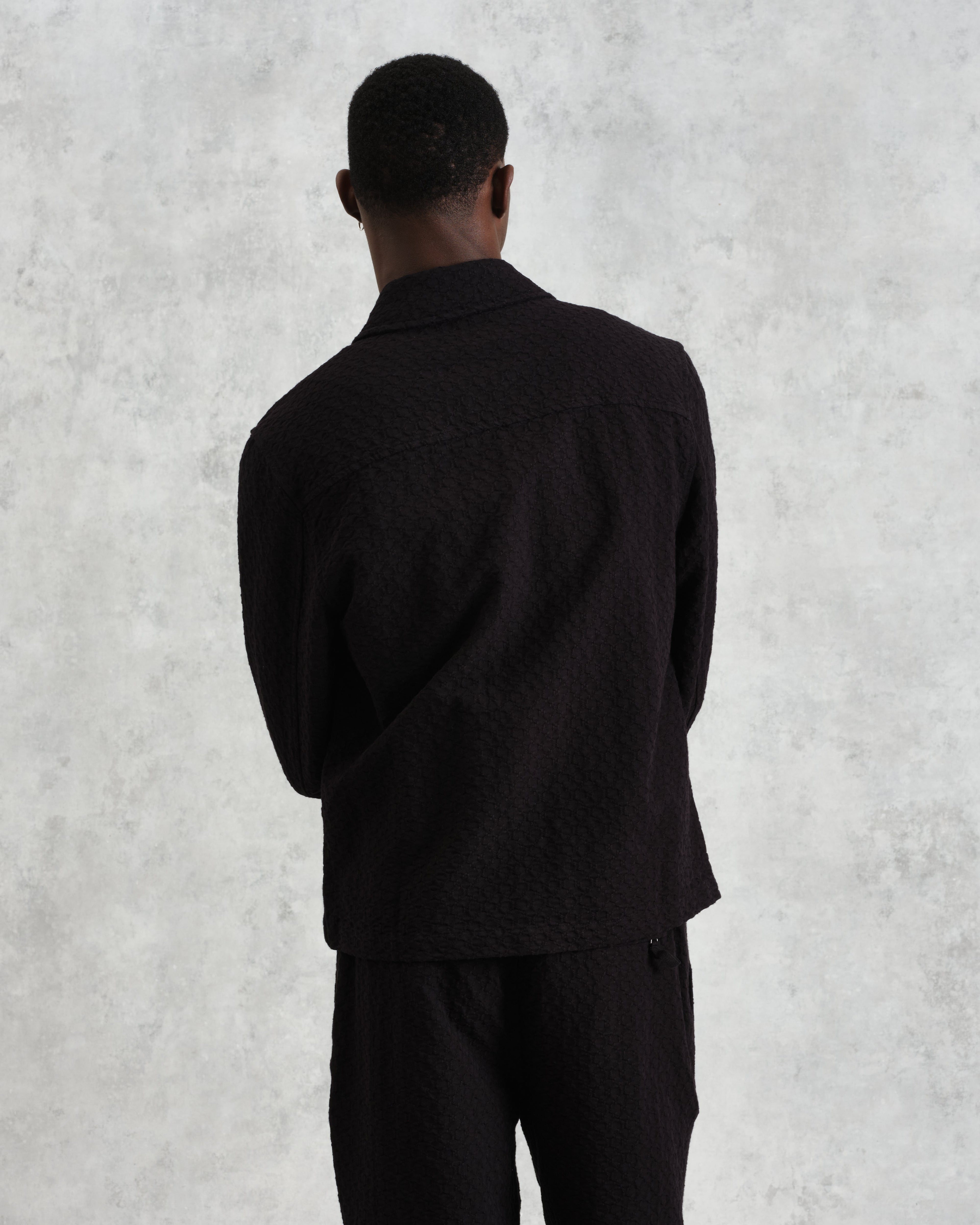 Eldon - Black Floral Diamond Cotton Jacket