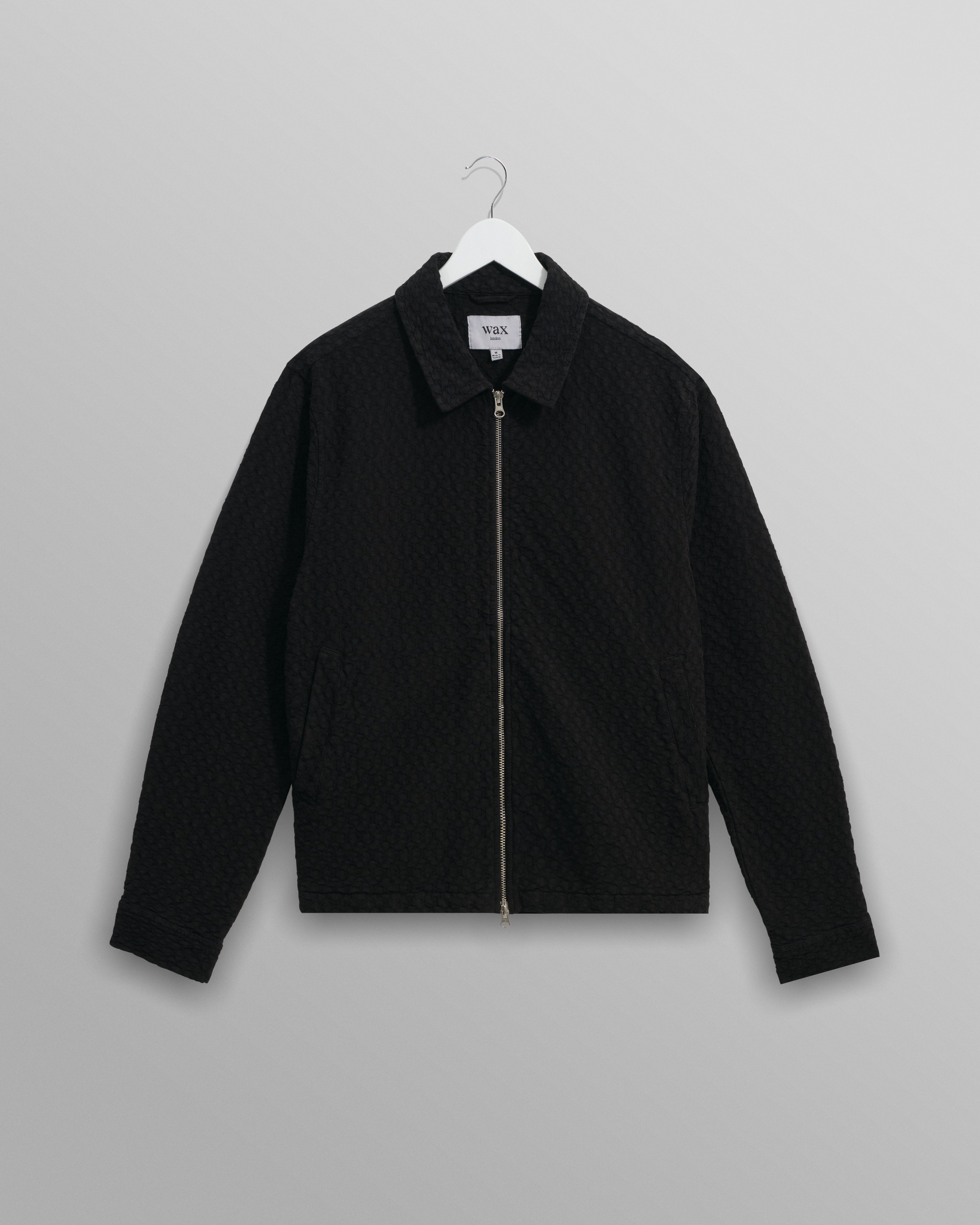 Eldon - Black Floral Diamond Cotton Jacket