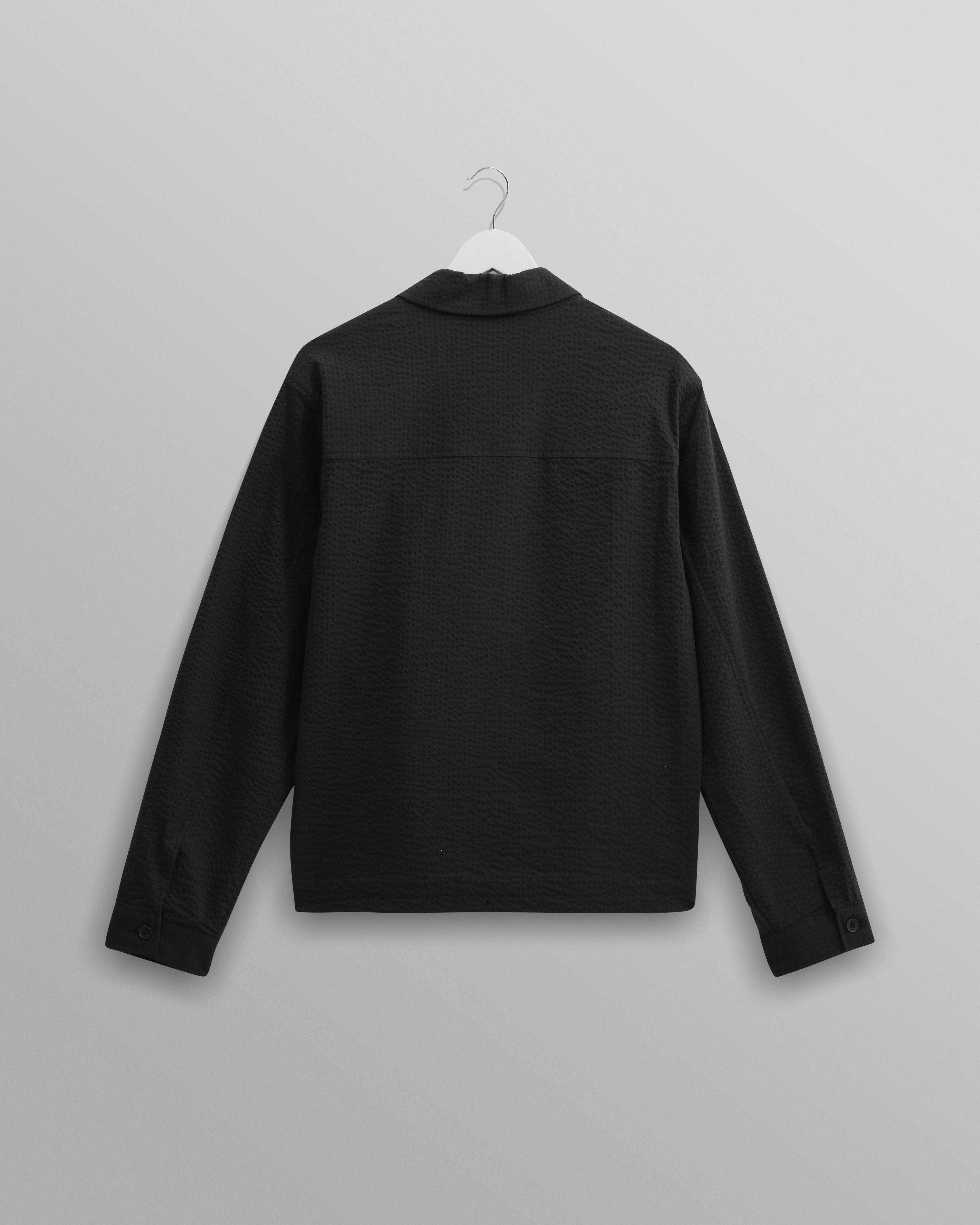 Eldon - Black Cotton Seersucker Jacket