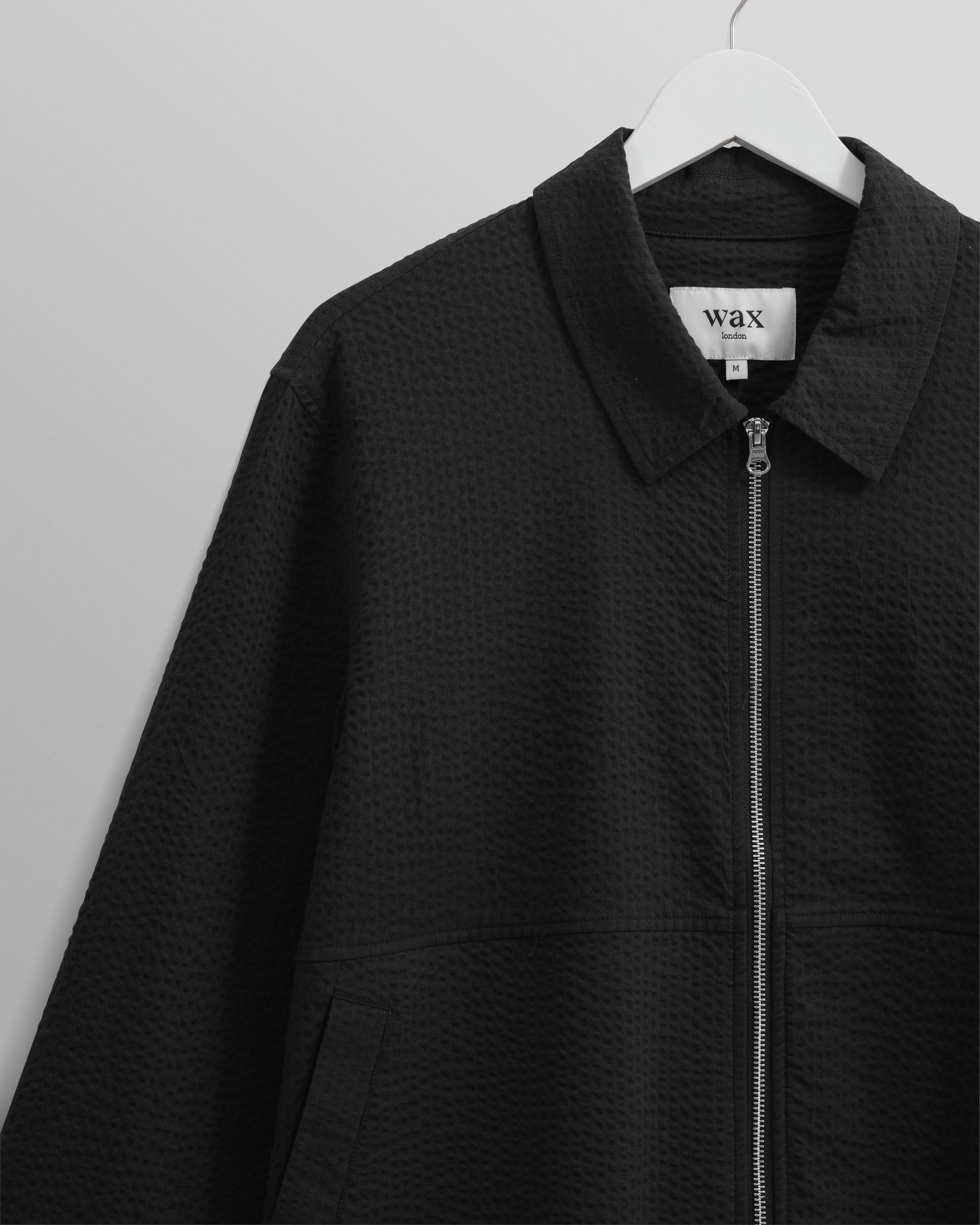 Eldon - Black Cotton Seersucker Jacket