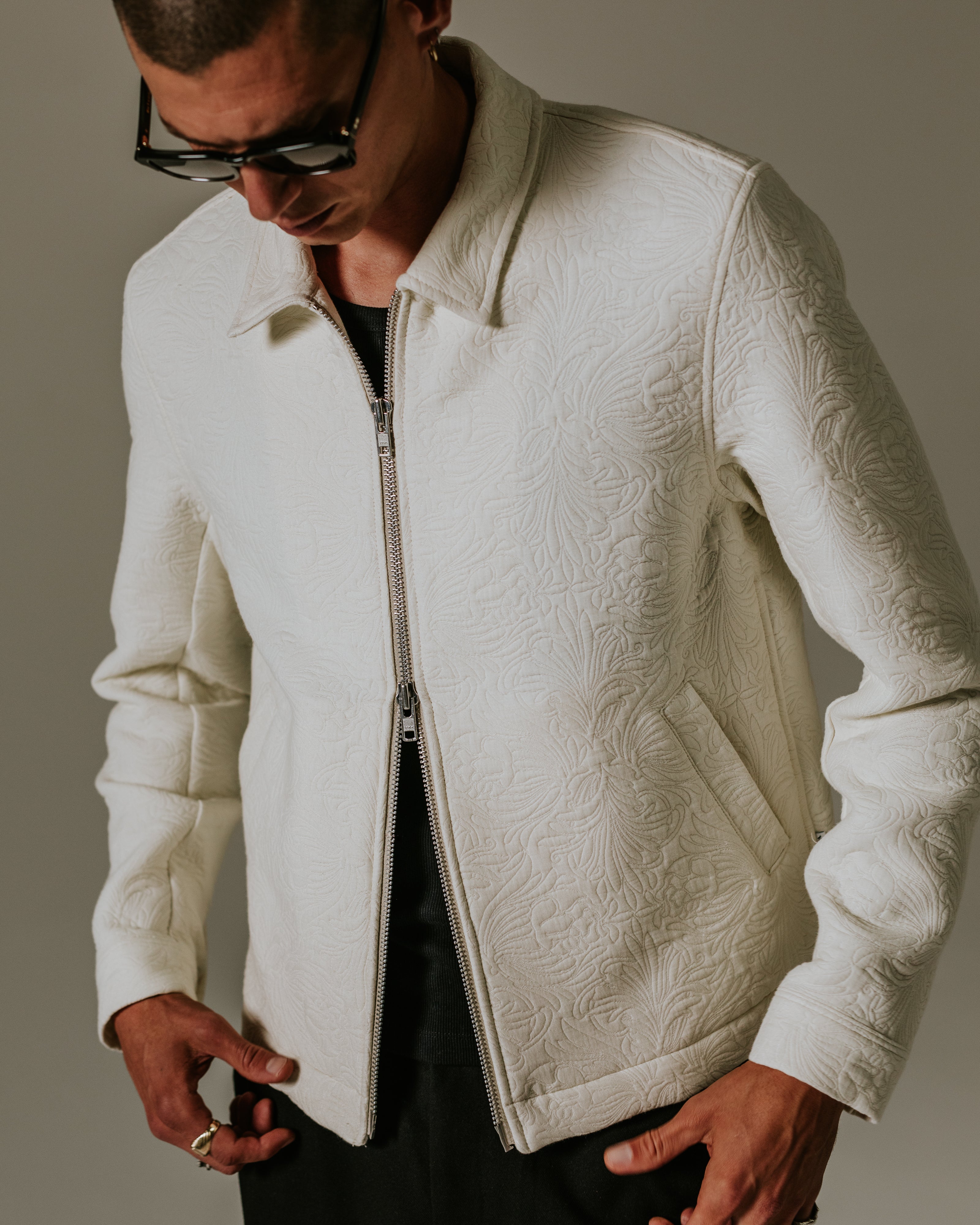 Eldon - Ecru Meadow Jacquard Jacket