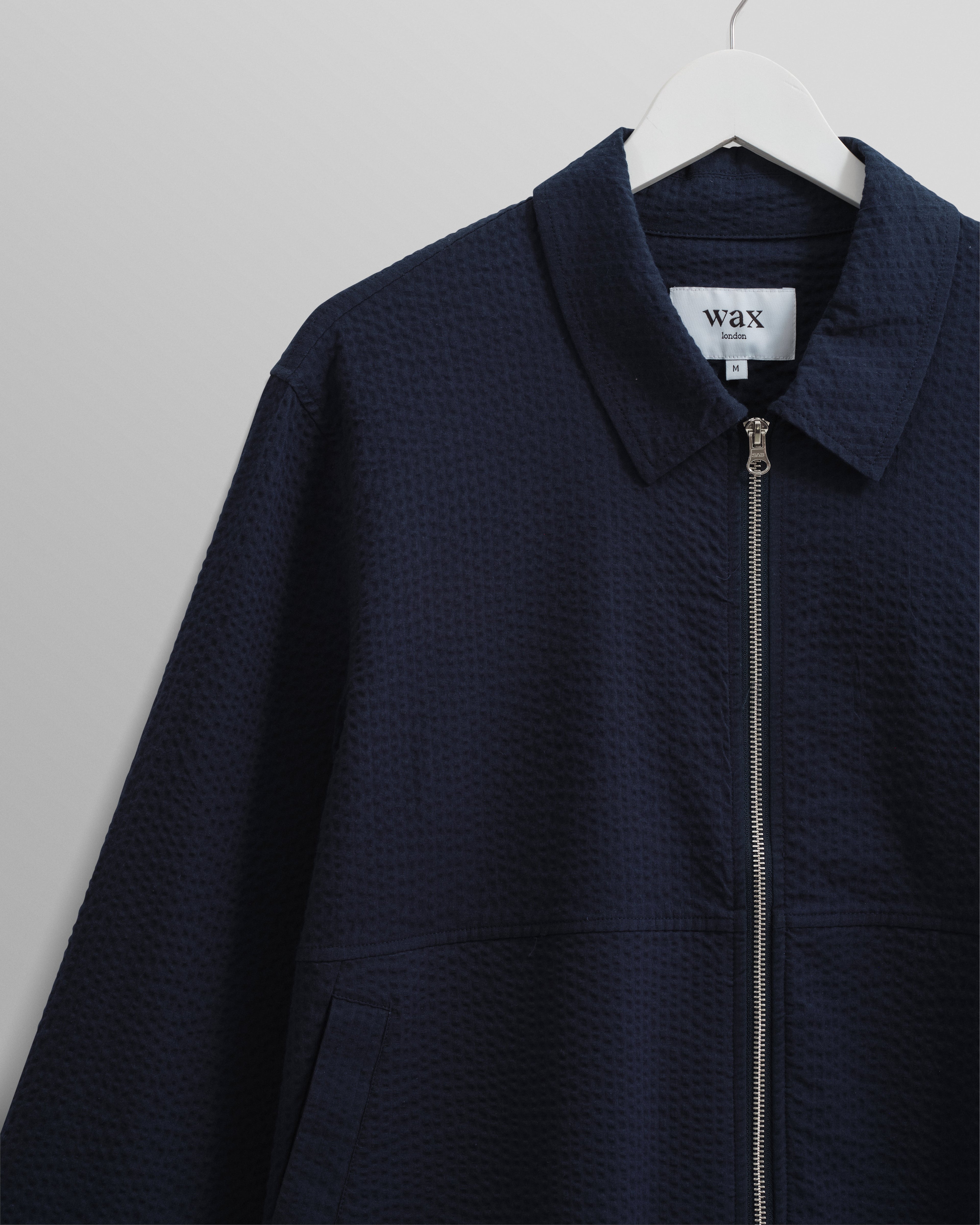 Eldon - Navy Cotton Seersucker Jacket