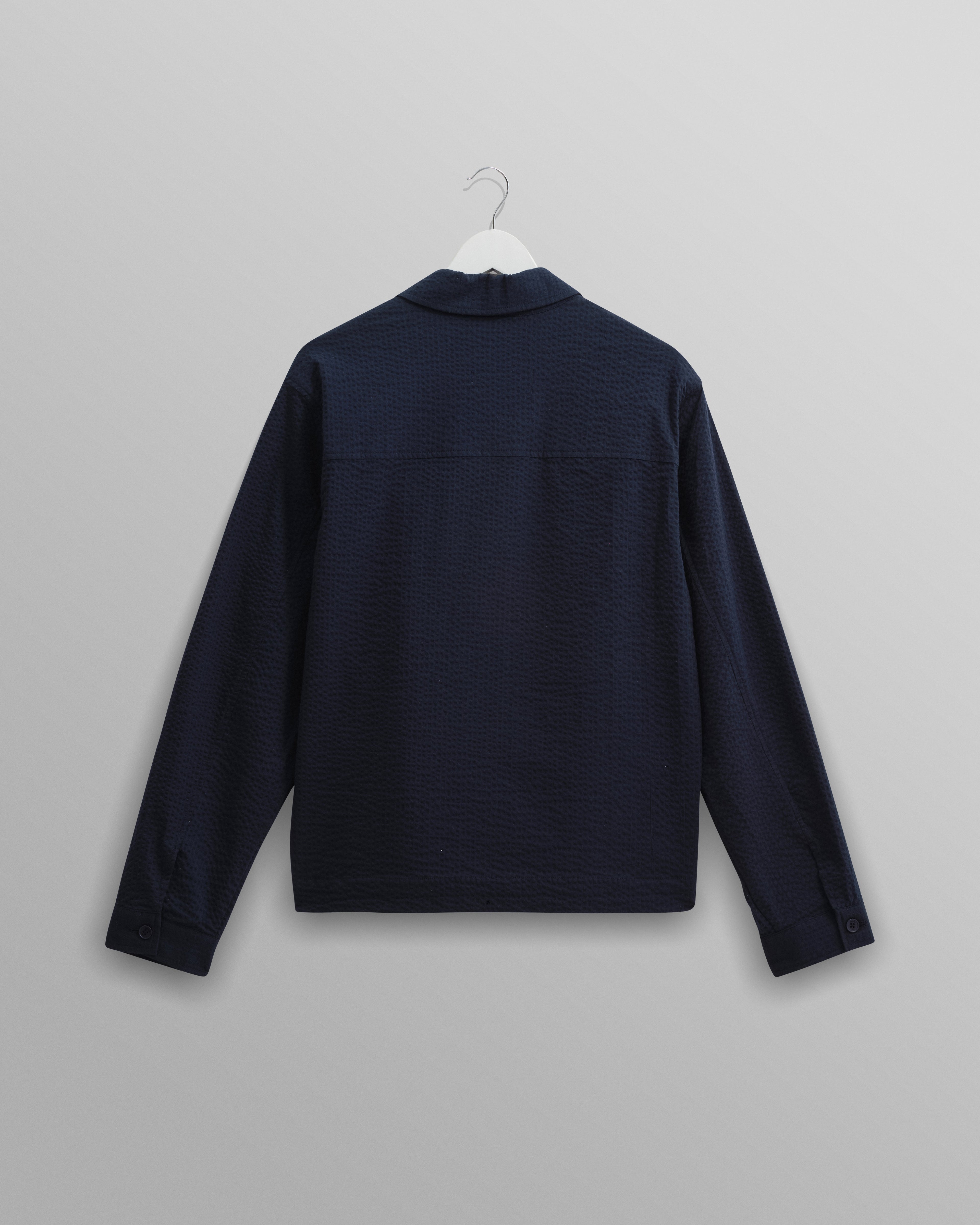 Eldon - Navy Cotton Seersucker Jacket