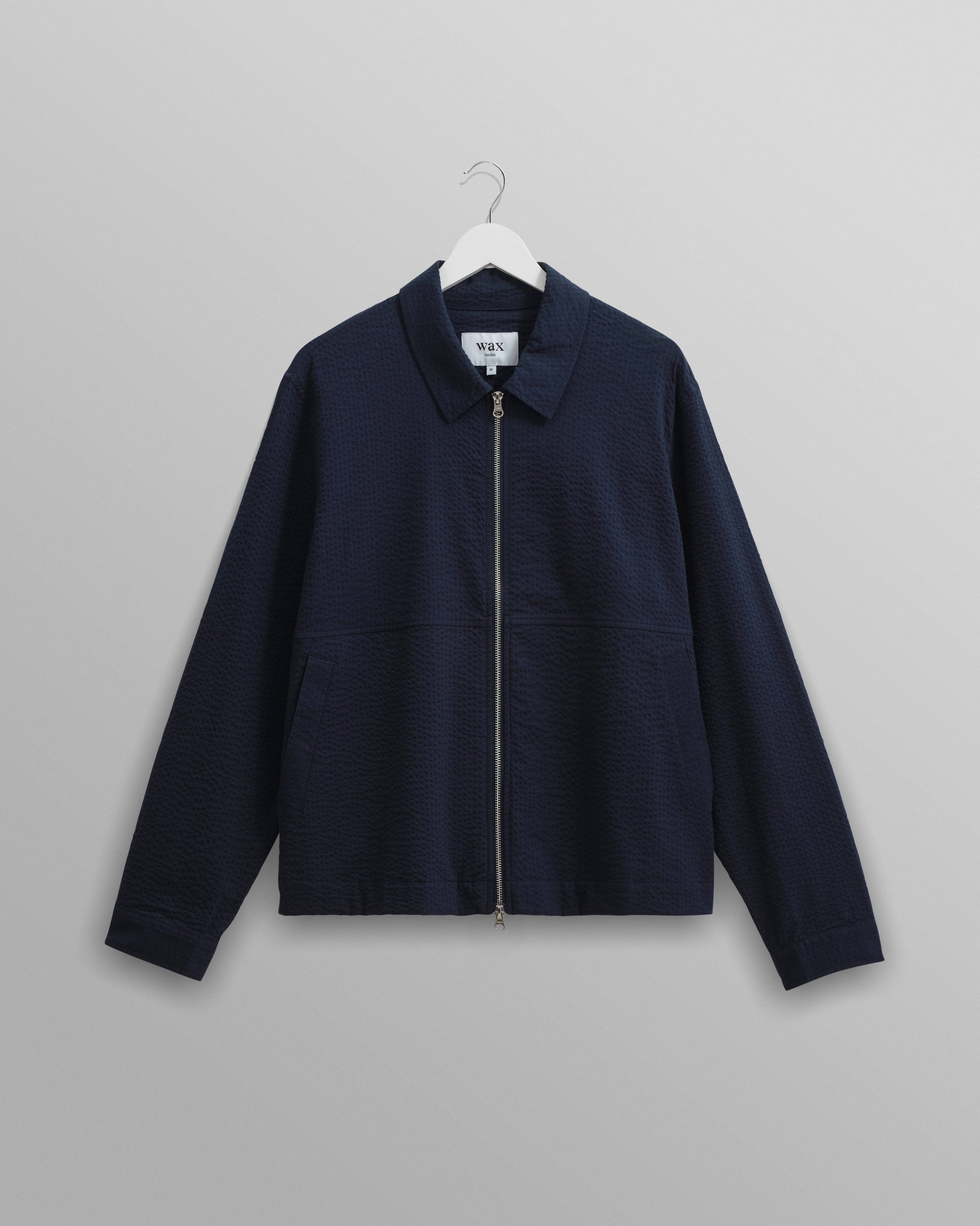 Eldon - Navy Cotton Seersucker Jacket