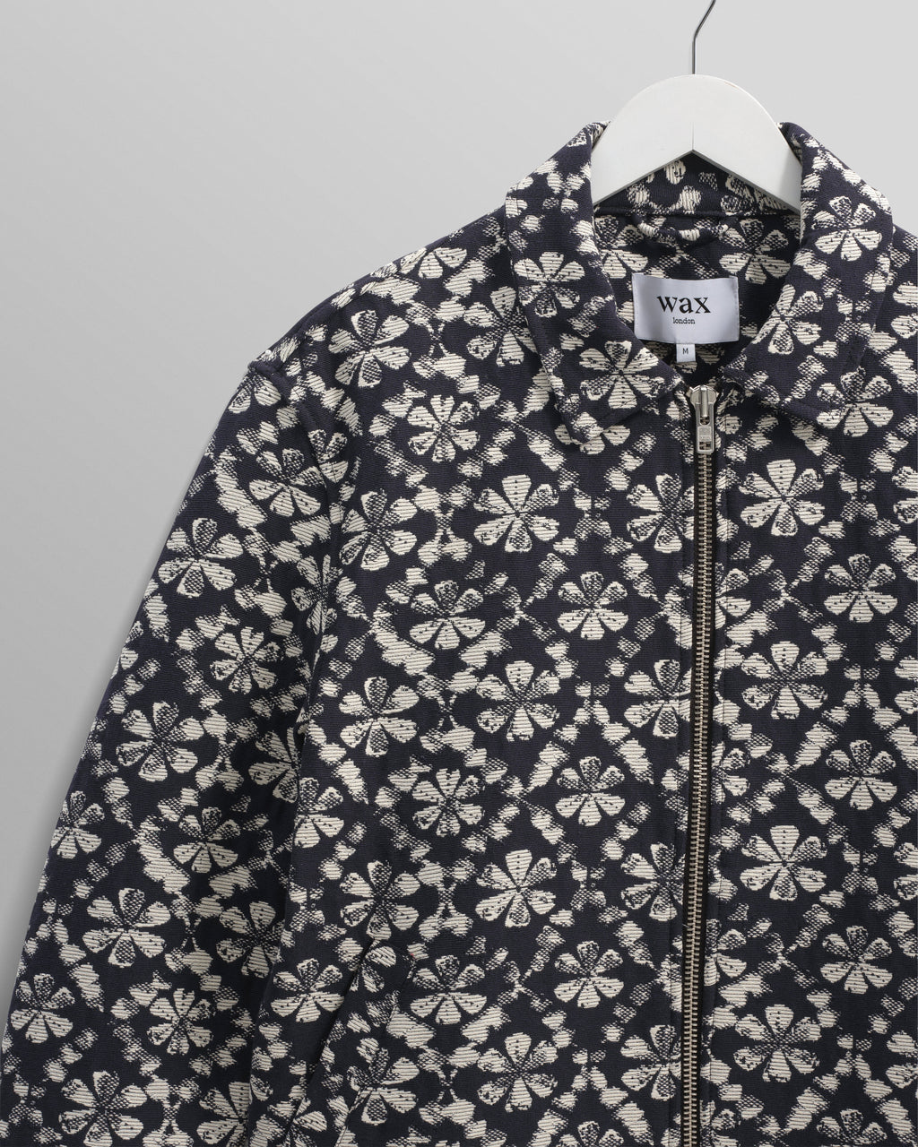 Eldon - Navy Flower Stamp Jacquard Jacket