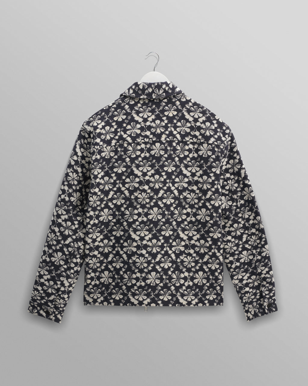 Eldon - Navy Flower Stamp Jacquard Jacket