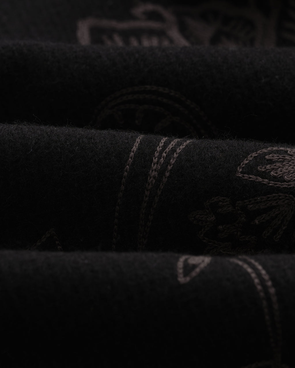 Elm - Black Floral Embroidered Wool Jacket