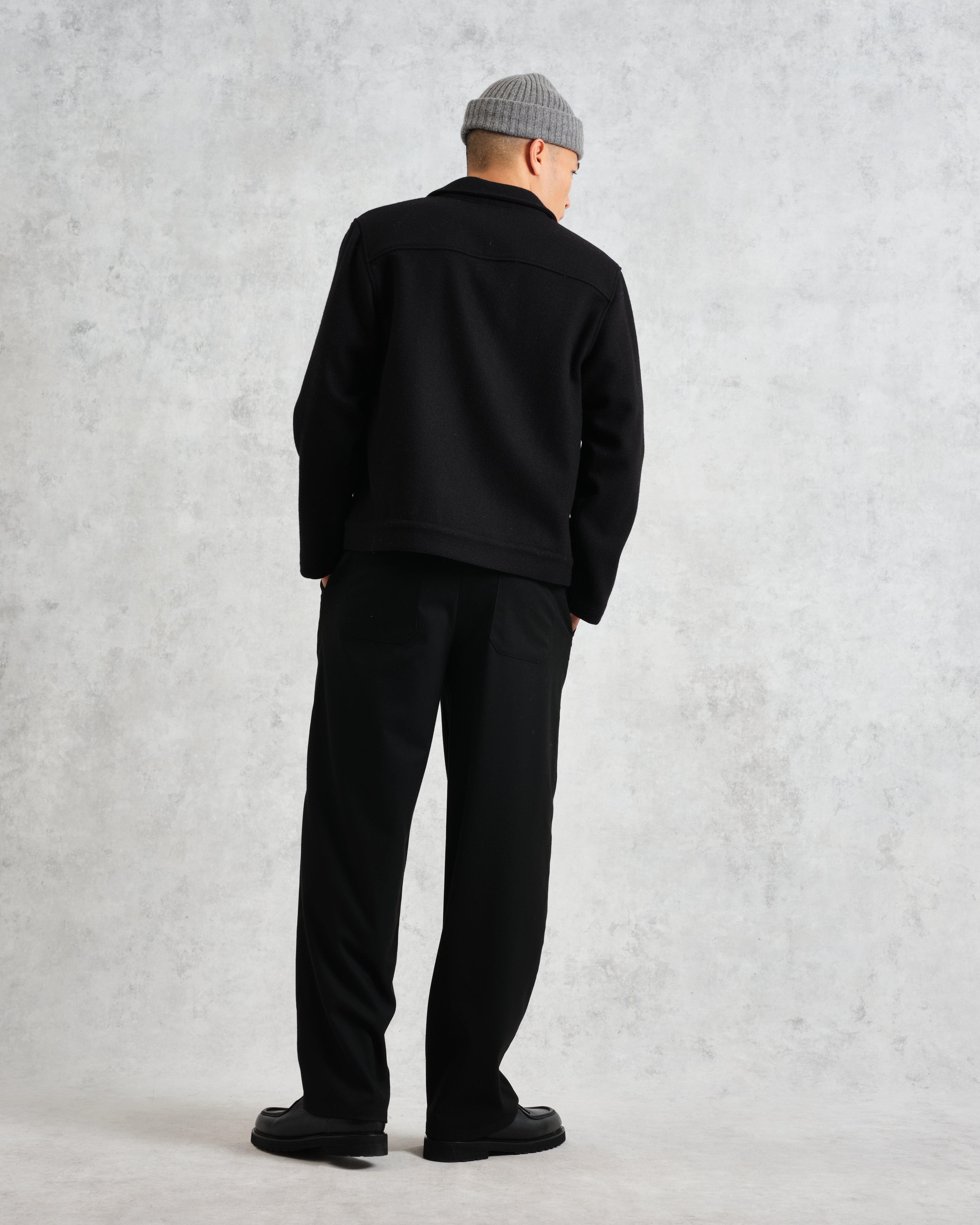 Elm - Black Floral Embroidered Wool Jacket