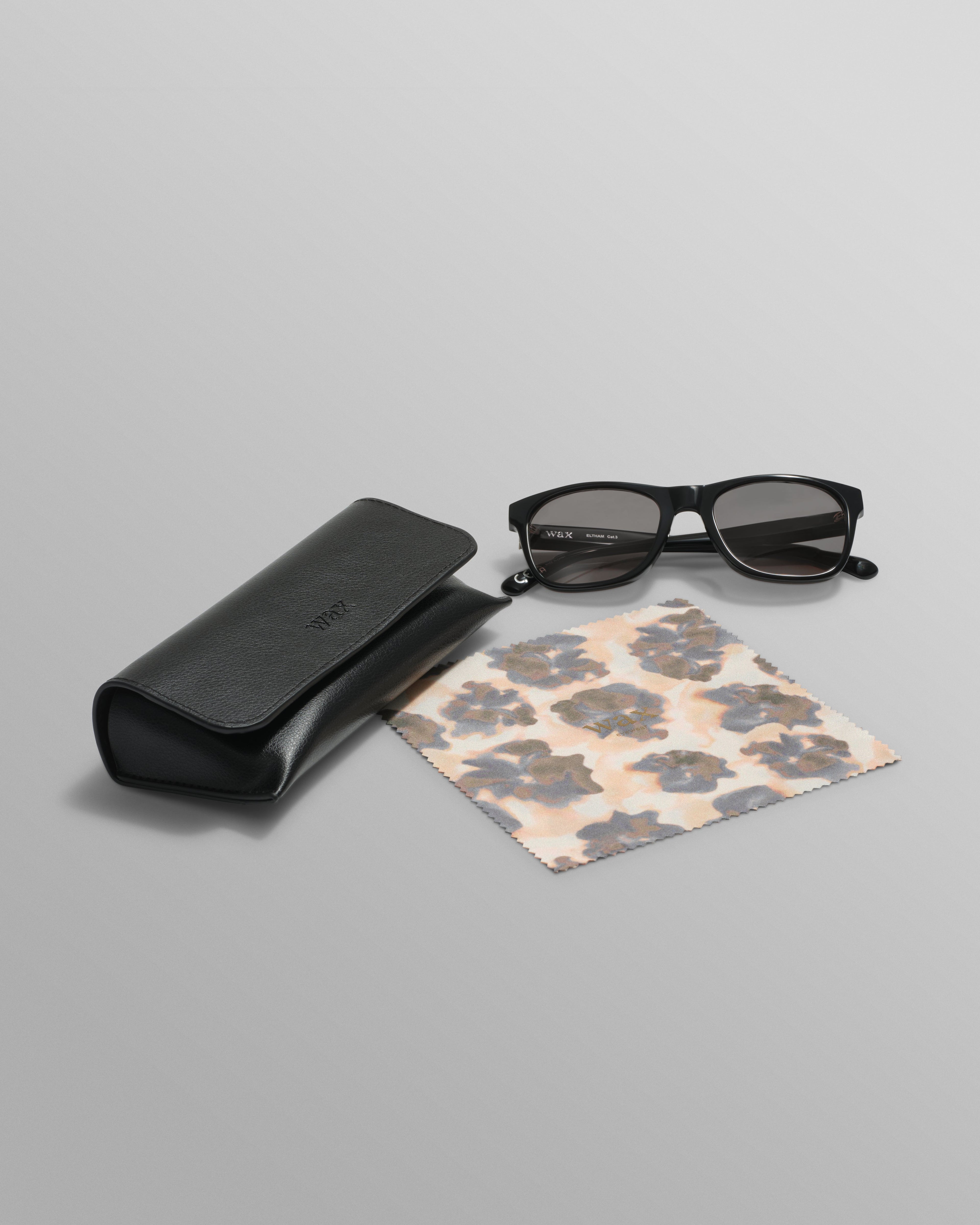 Eltham - Black Acetate Square Sunglasses