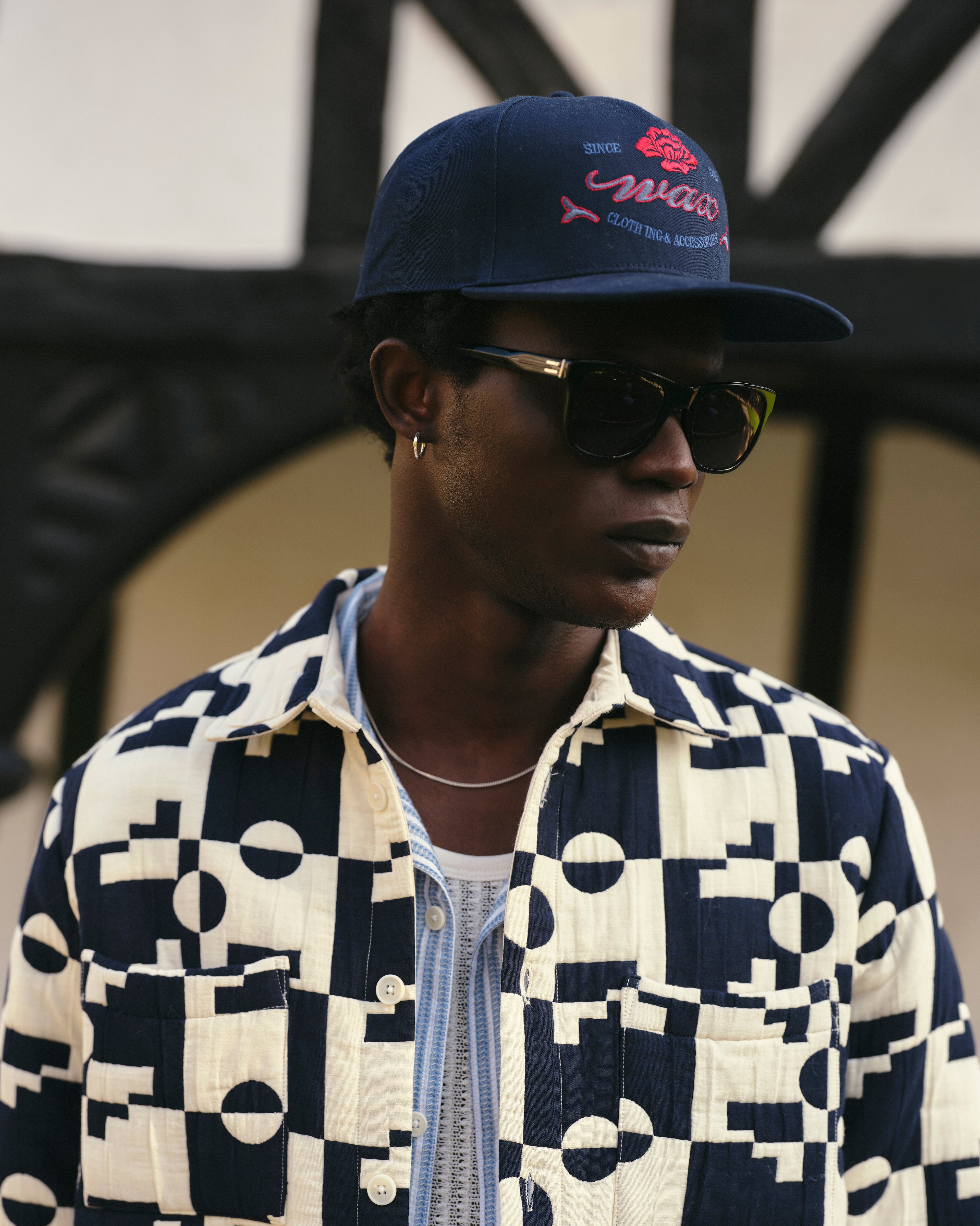 Farrell - Navy Cotton Trucker Cap