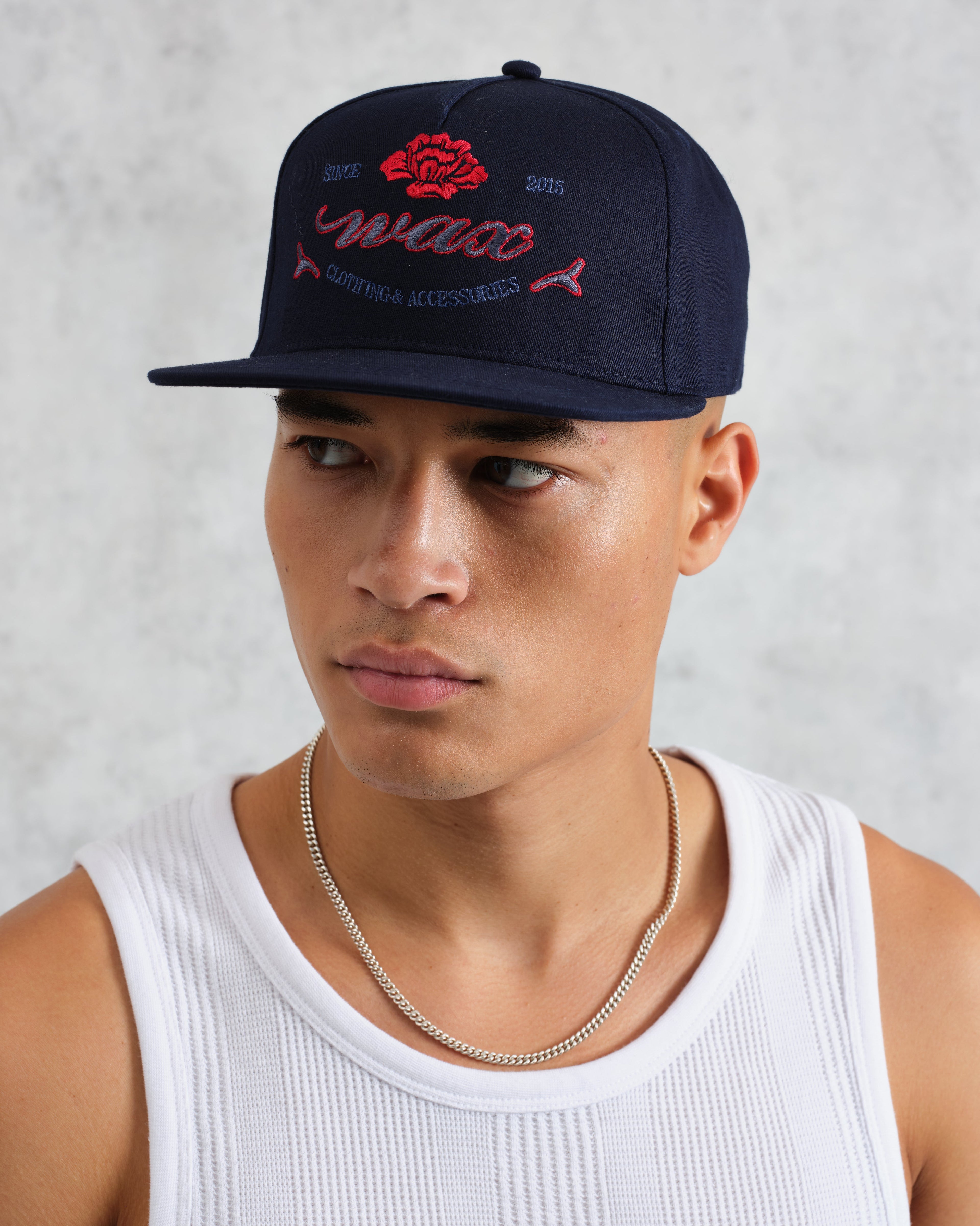 Farrell - Navy Cotton Trucker Cap