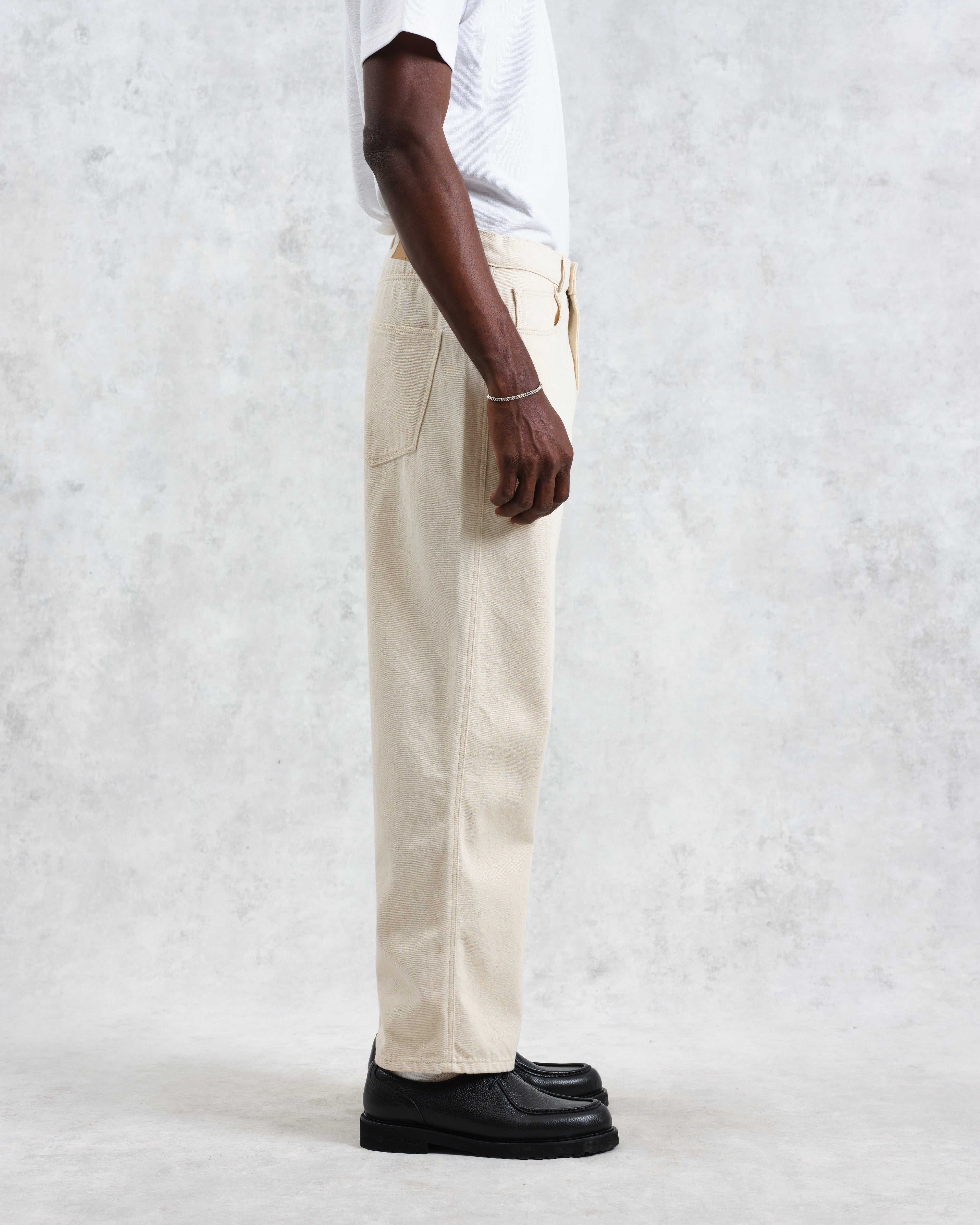 Felix - Ecru Loose Fit Denim Jeans