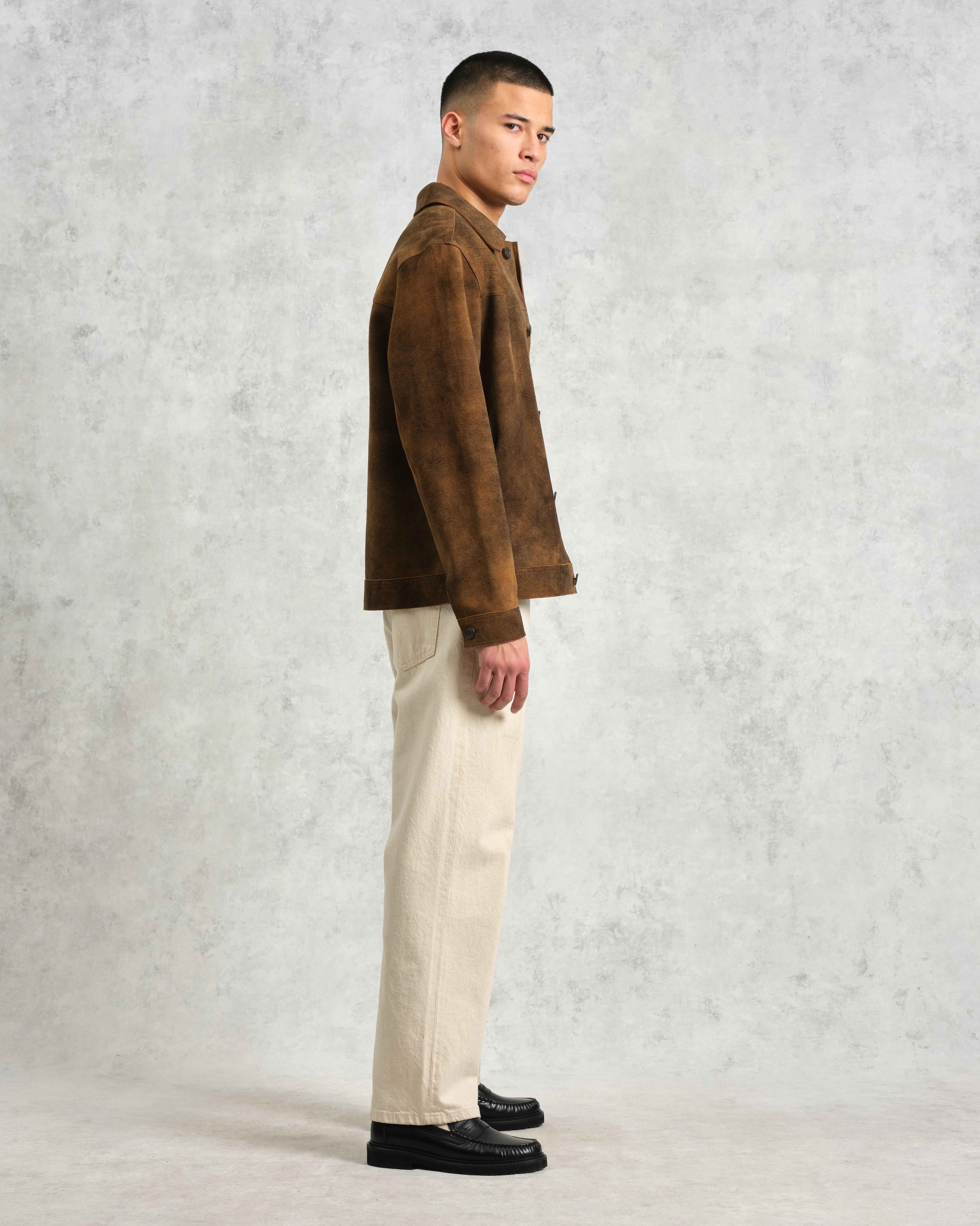 Fen - Tonal Brown Suede Jacket