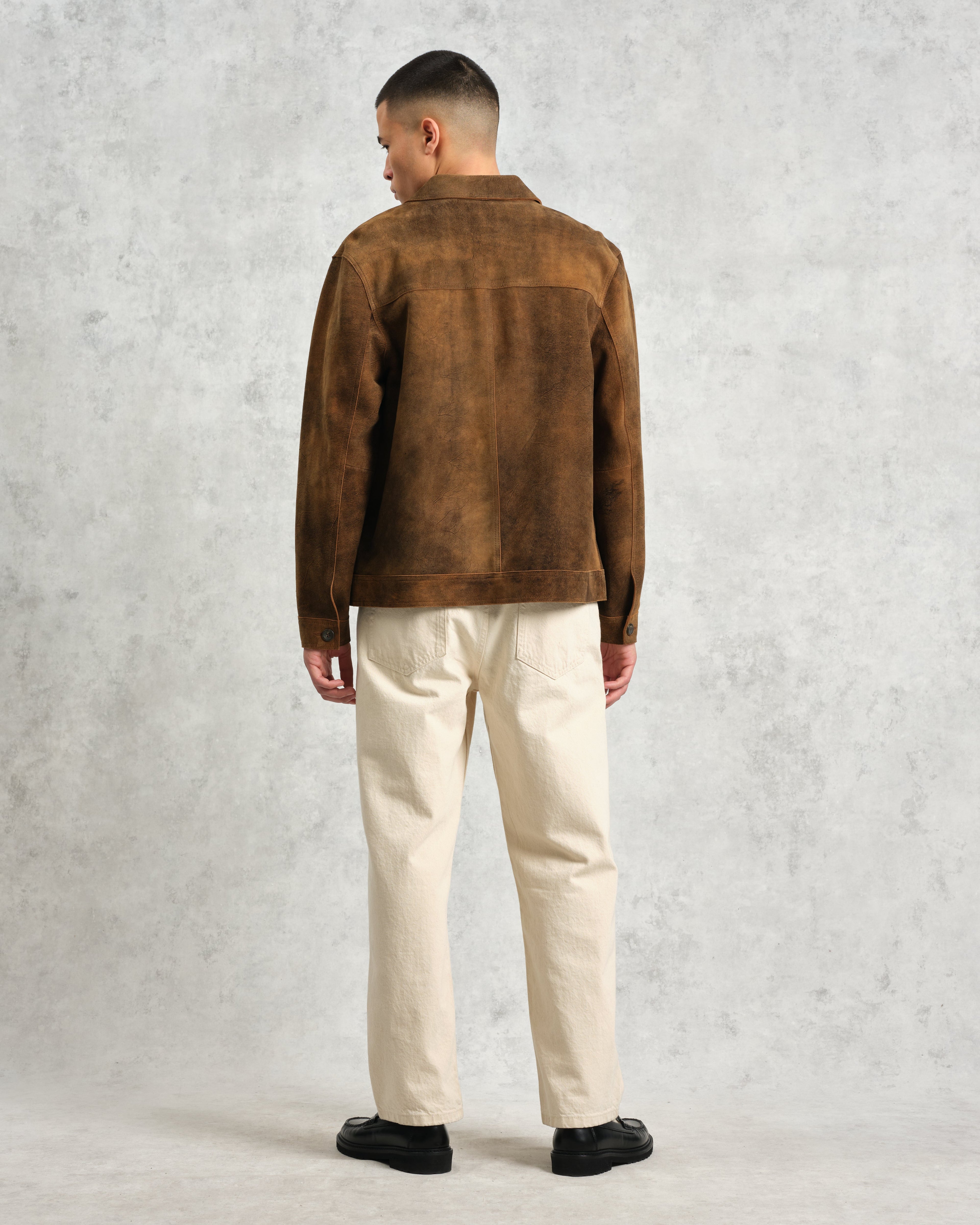 Fen - Tonal Brown Suede Jacket