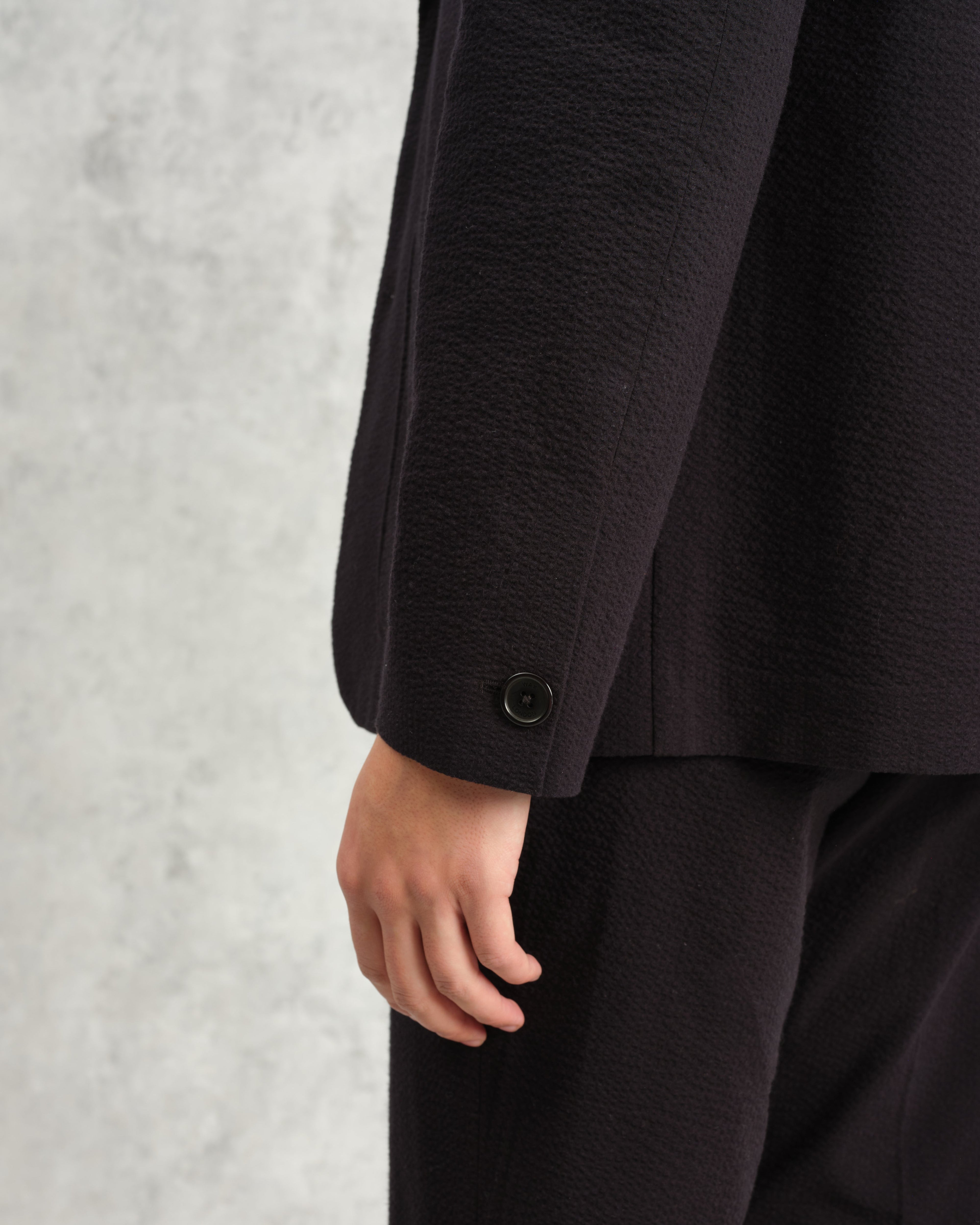 Fintry - Black Seersucker Blazer
