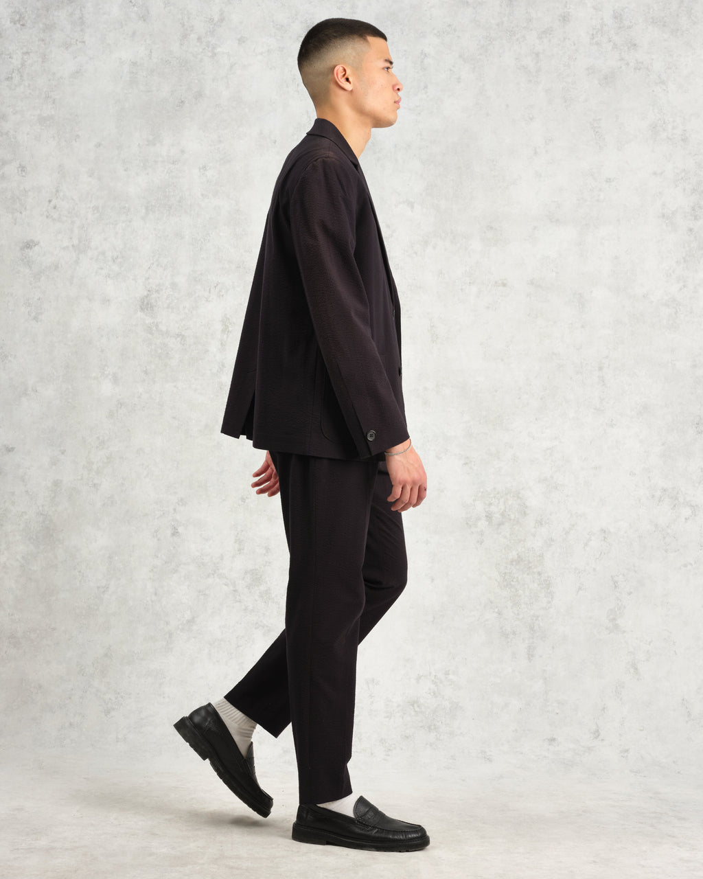 Fintry - Black Seersucker Blazer