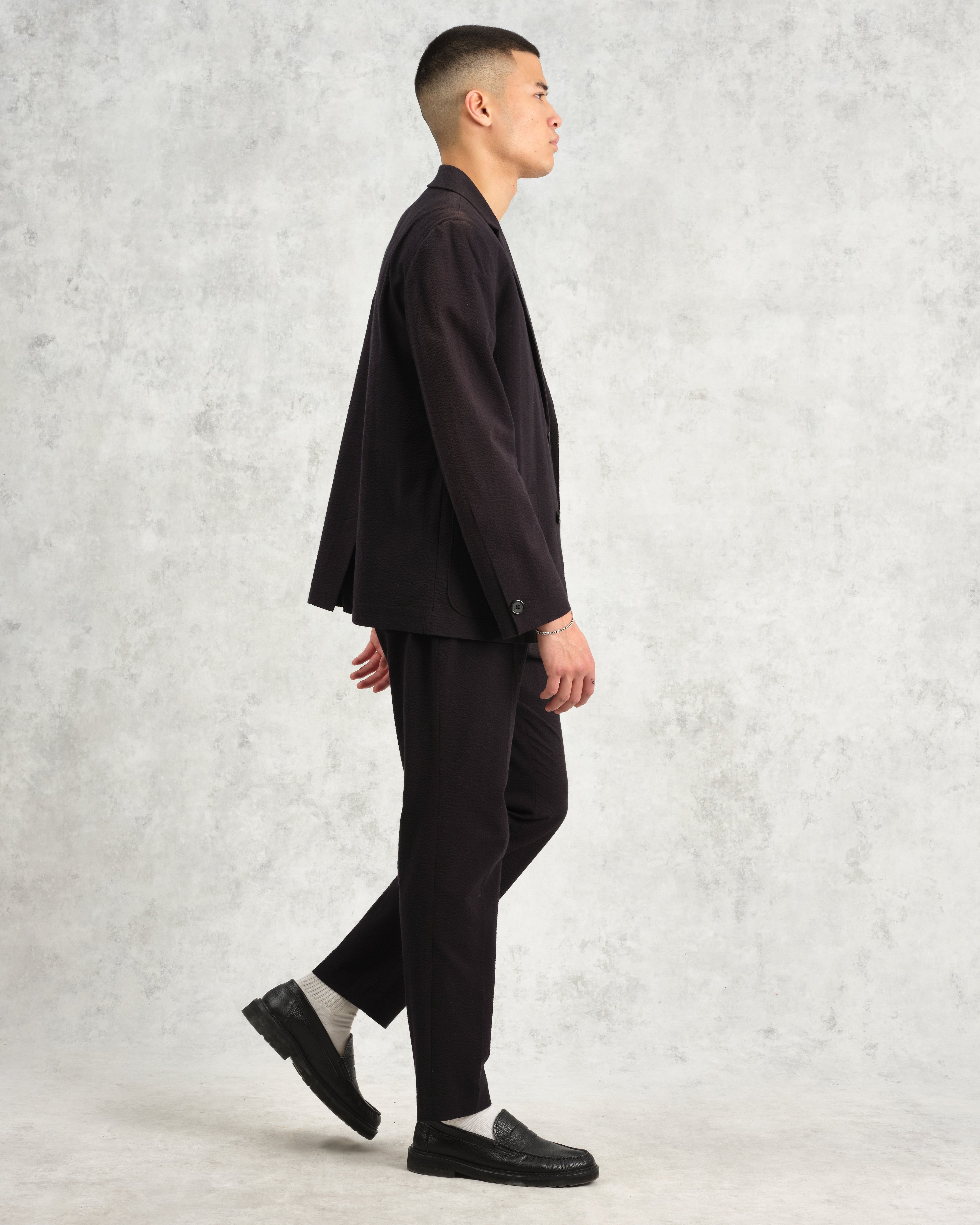 Fintry - Black Seersucker Blazer