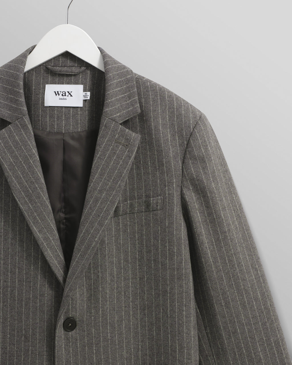 Fintry - Charcoal Grey Pinstripe Wool Blazer
