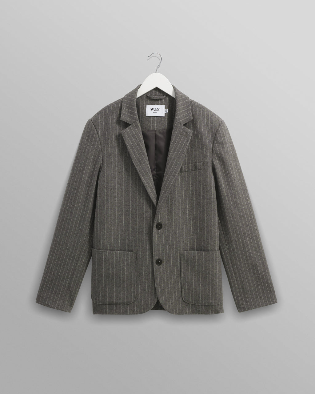 Fintry - Charcoal Grey Pinstripe Wool Blazer