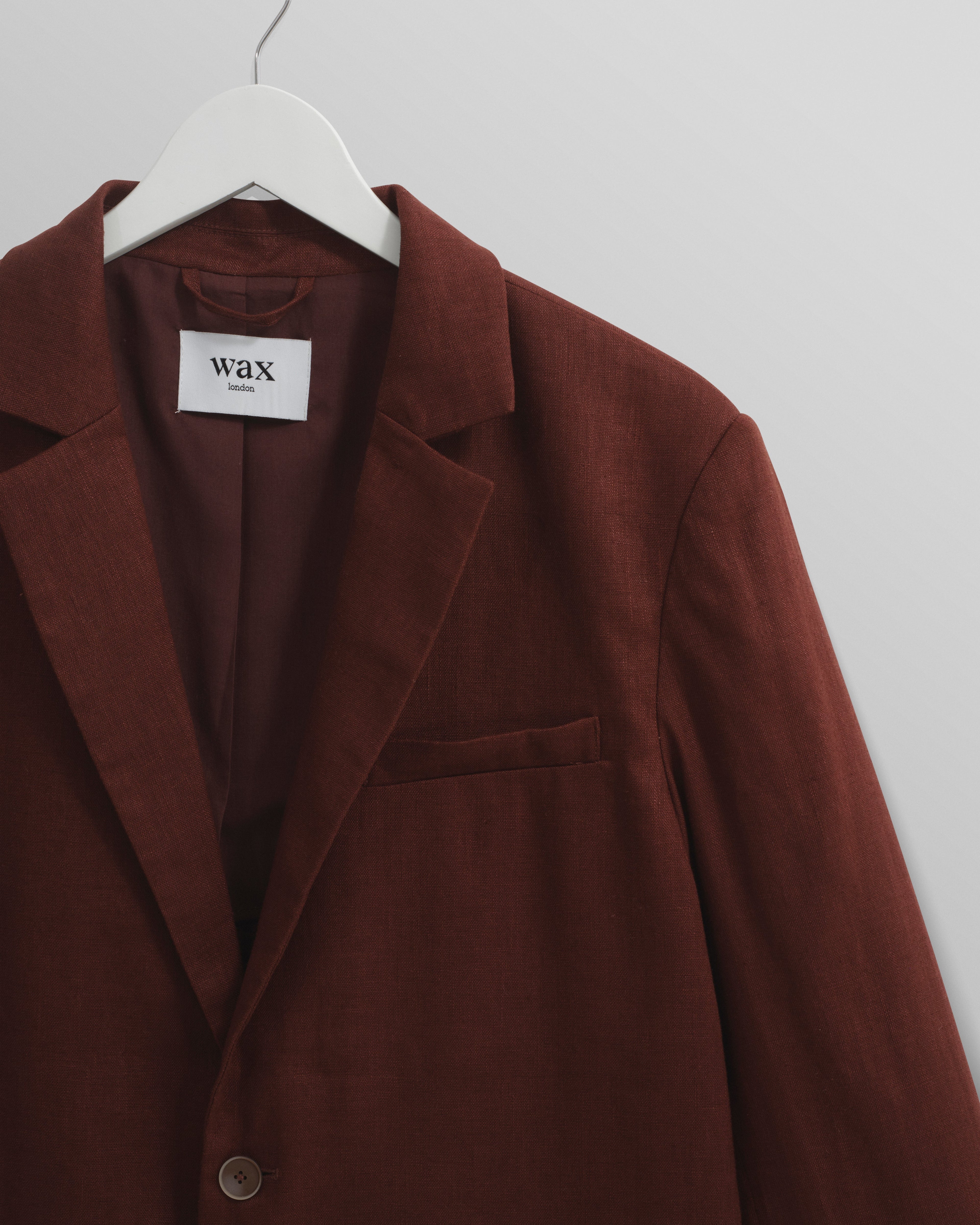 Fintry - Merlot Linen Blazer