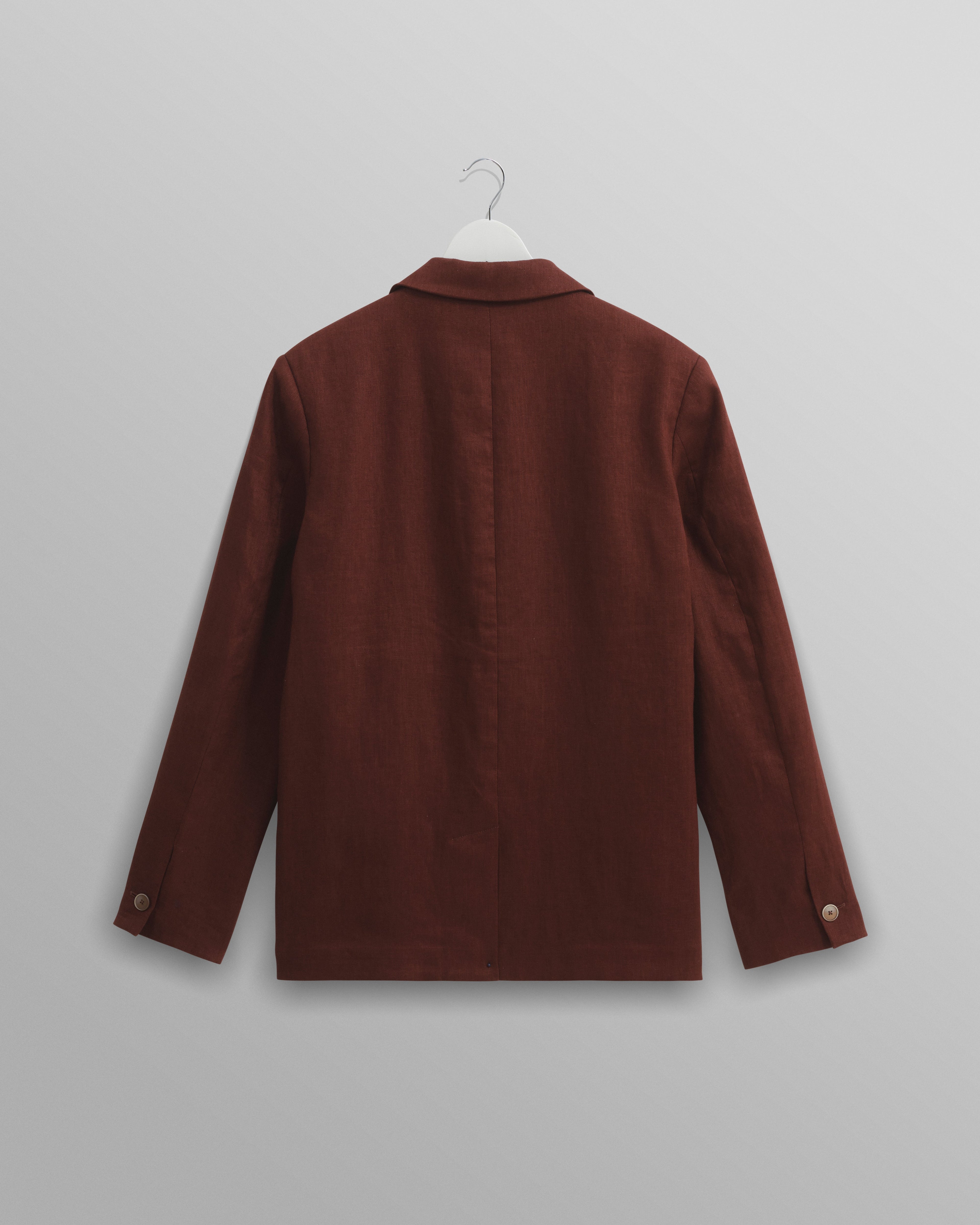 Fintry - Merlot Linen Blazer