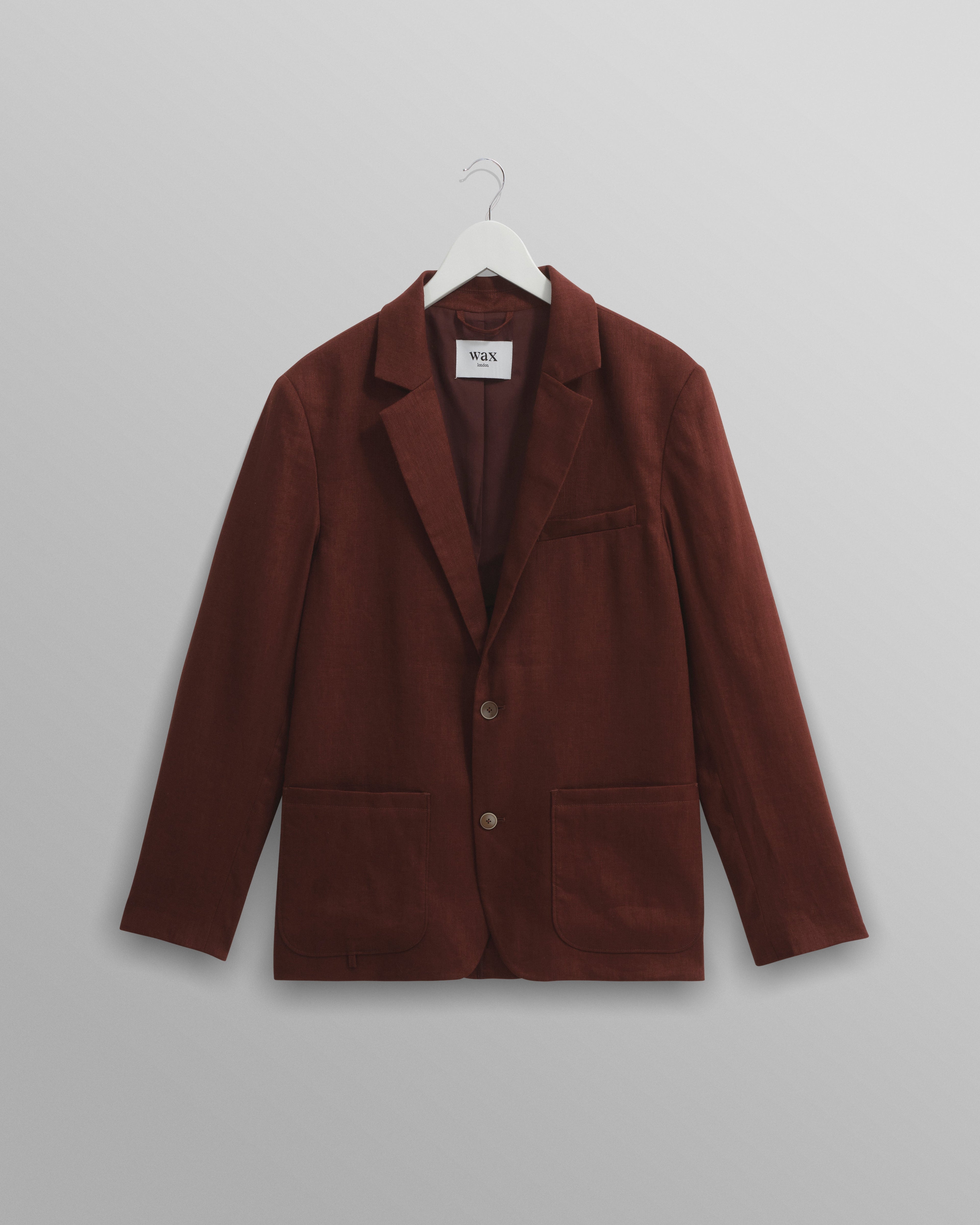 Fintry - Merlot Linen Blazer