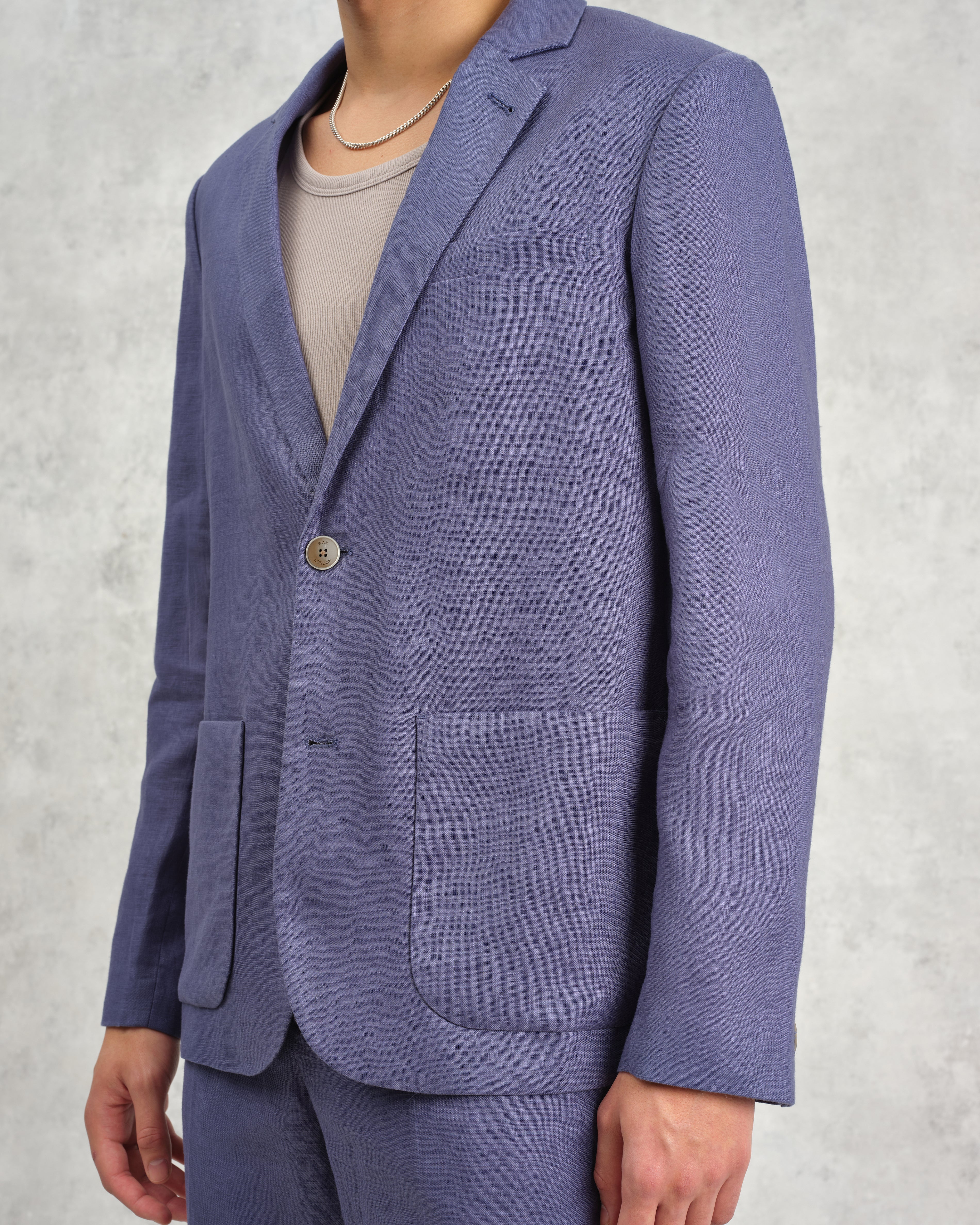 Fintry - Mid-Blue Linen Blazer