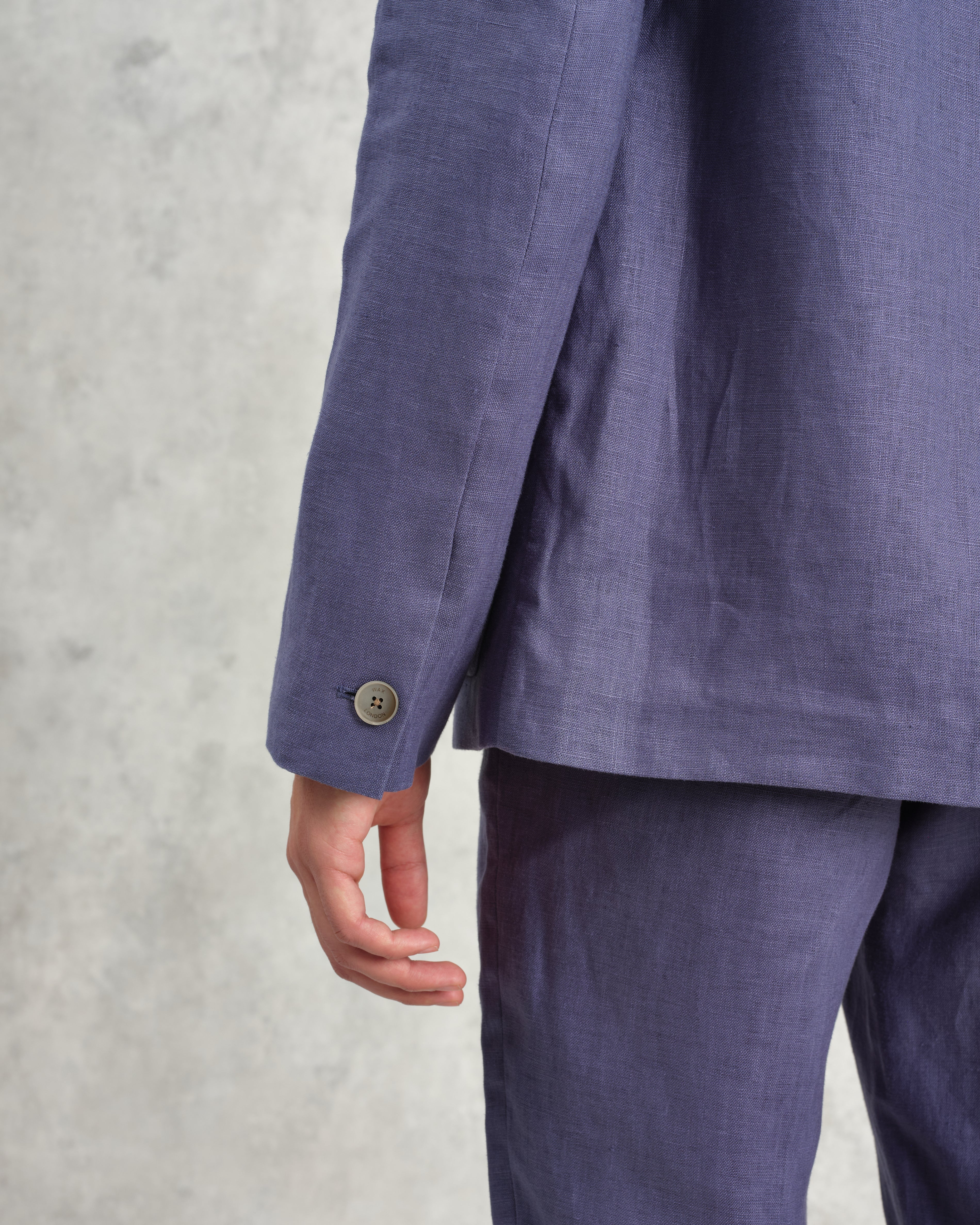 Fintry - Mid-Blue Linen Blazer