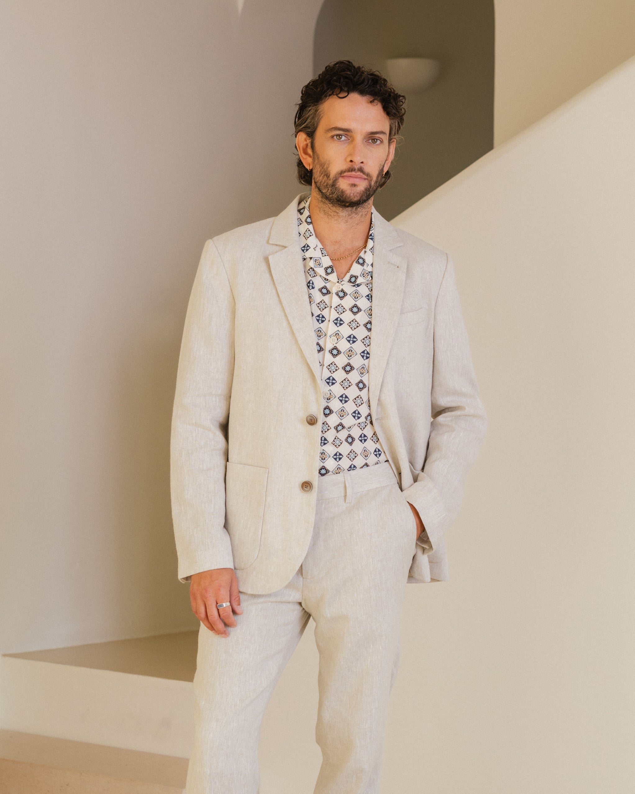 Fintry - Natural Linen Blazer