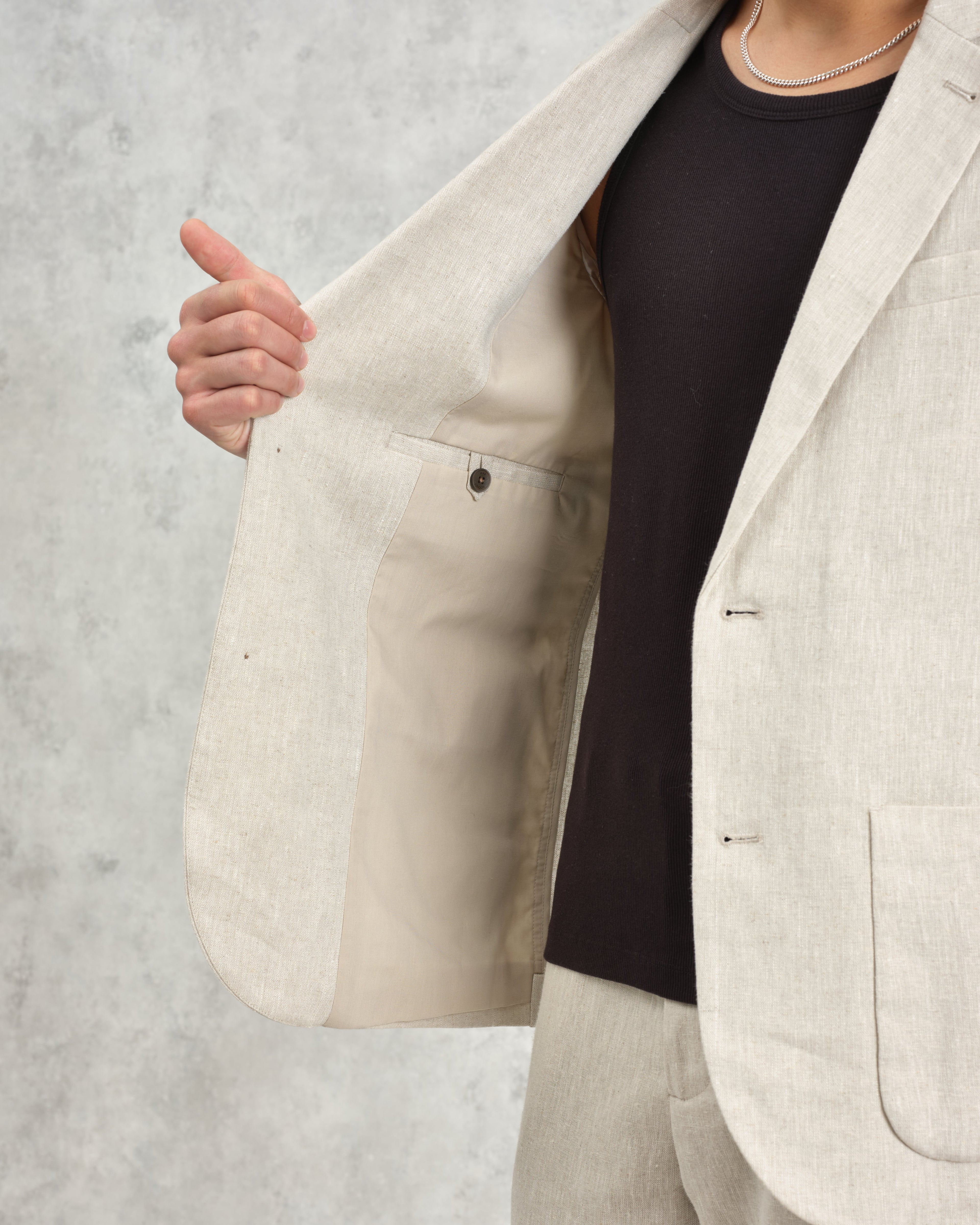 Fintry - Natural Linen Blazer