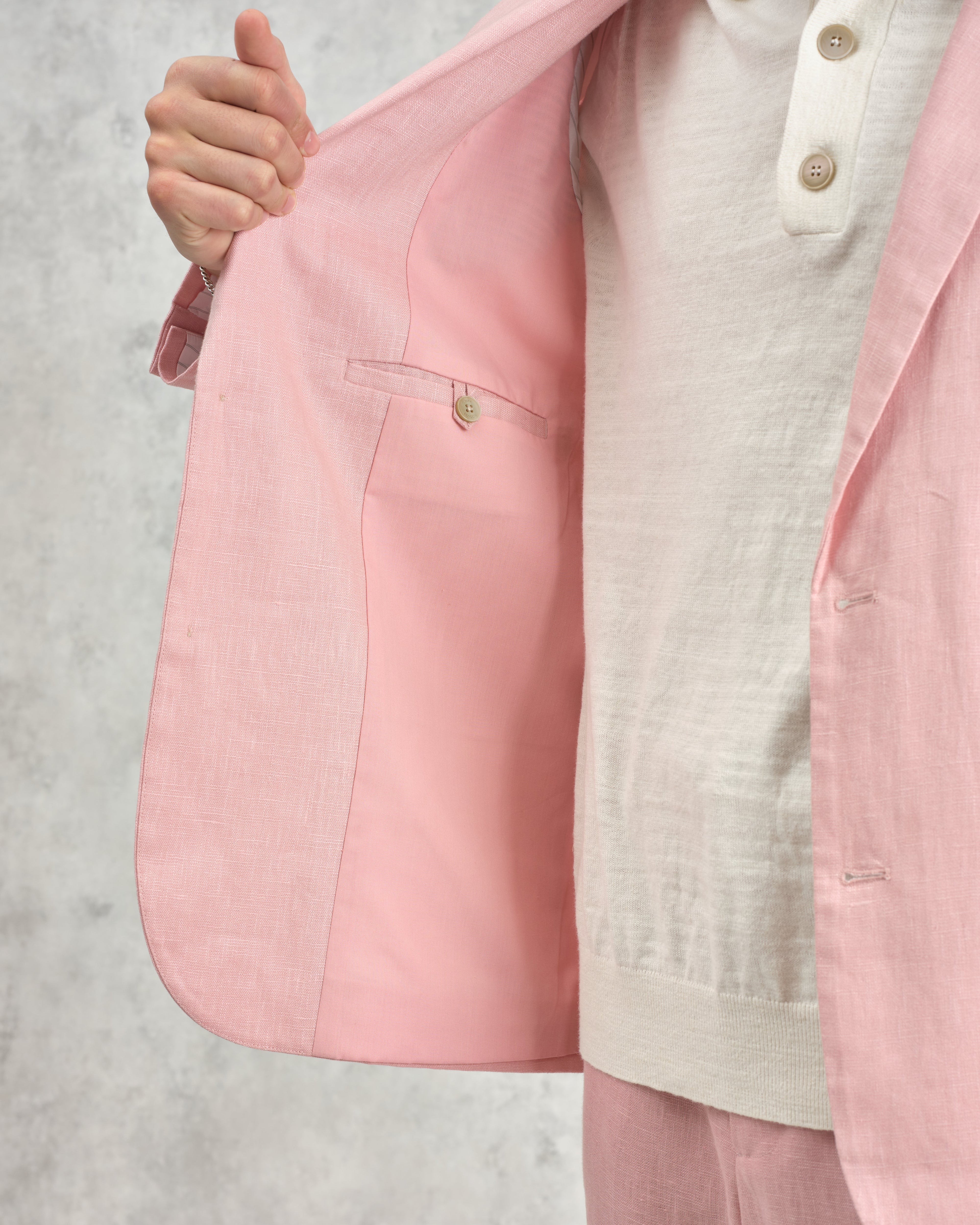 Fintry - Pale Pink Linen Blazer