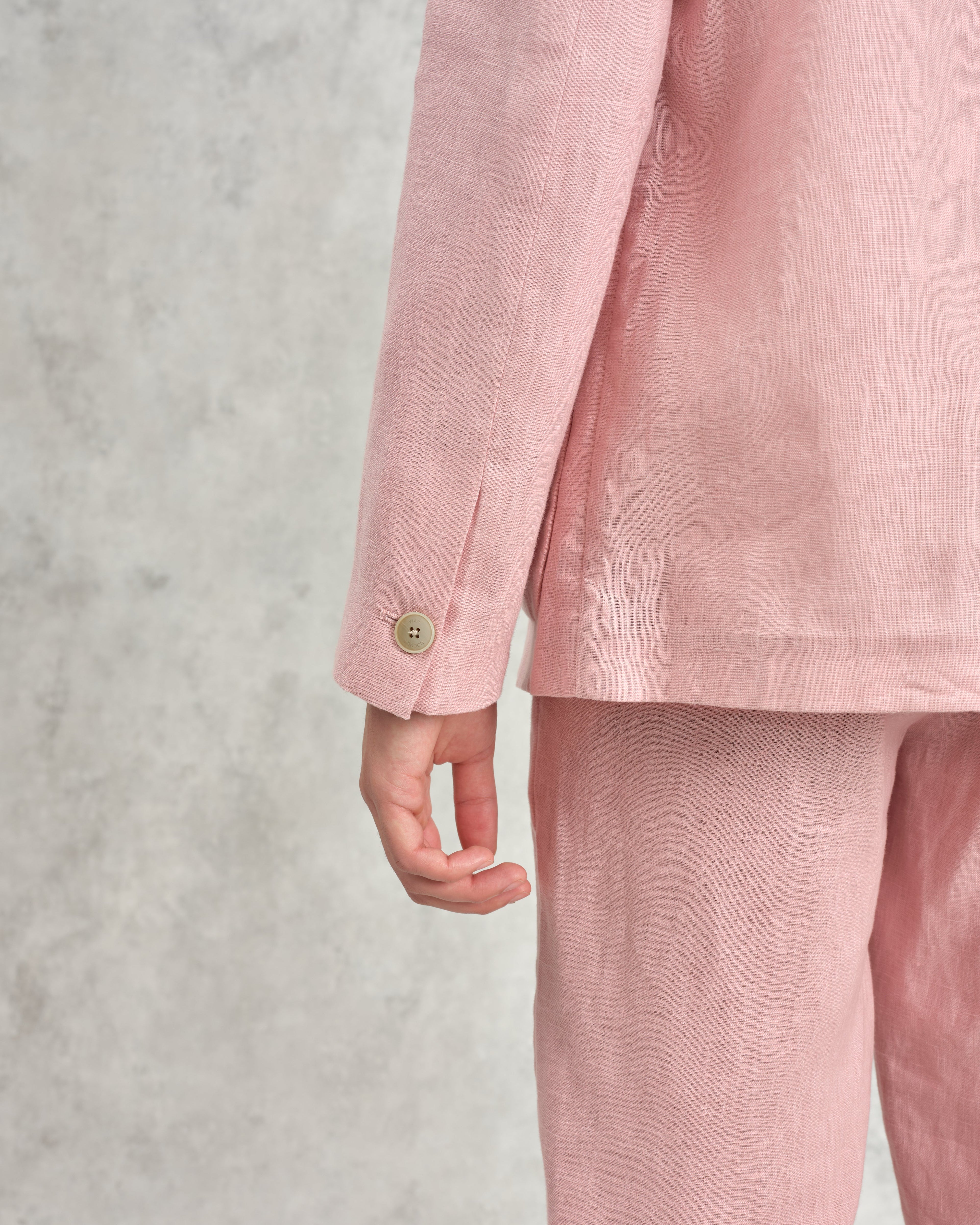 Fintry - Pale Pink Linen Blazer