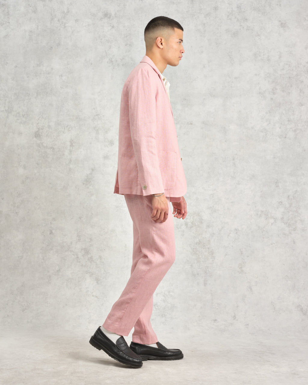 Fintry - Pale Pink Linen Blazer