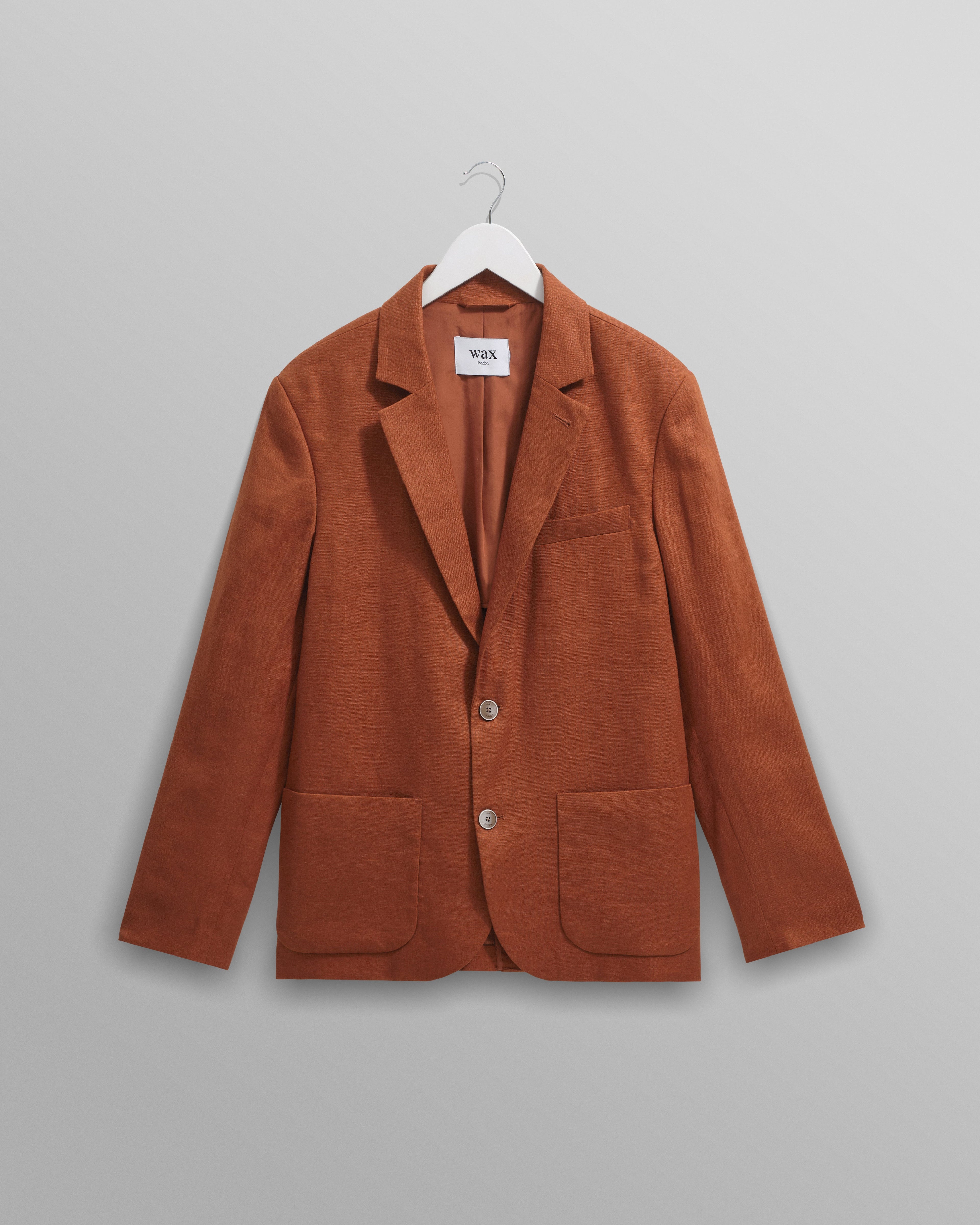 Fintry - Rust Linen Blazer