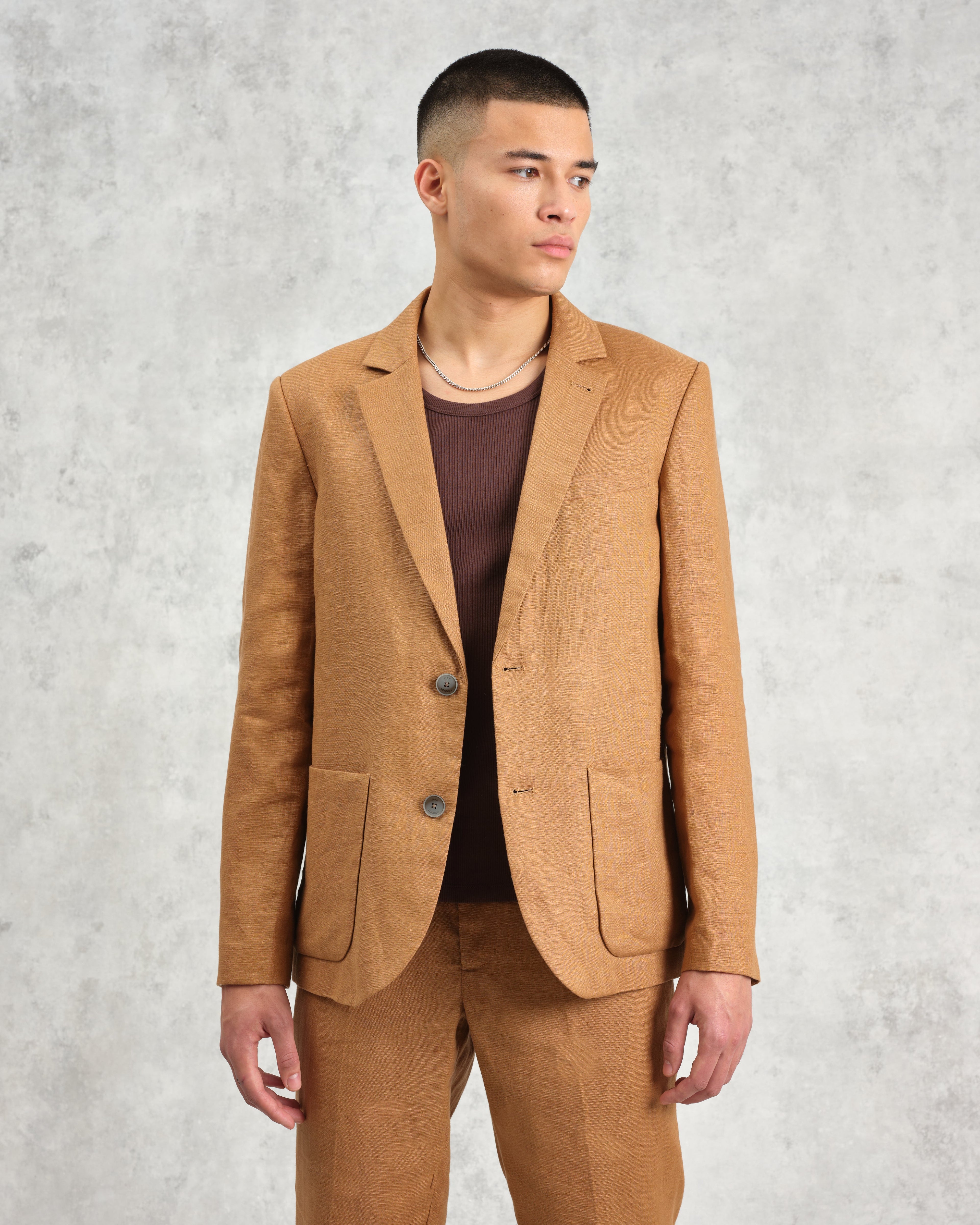 Fintry - Tan Linen Blazer