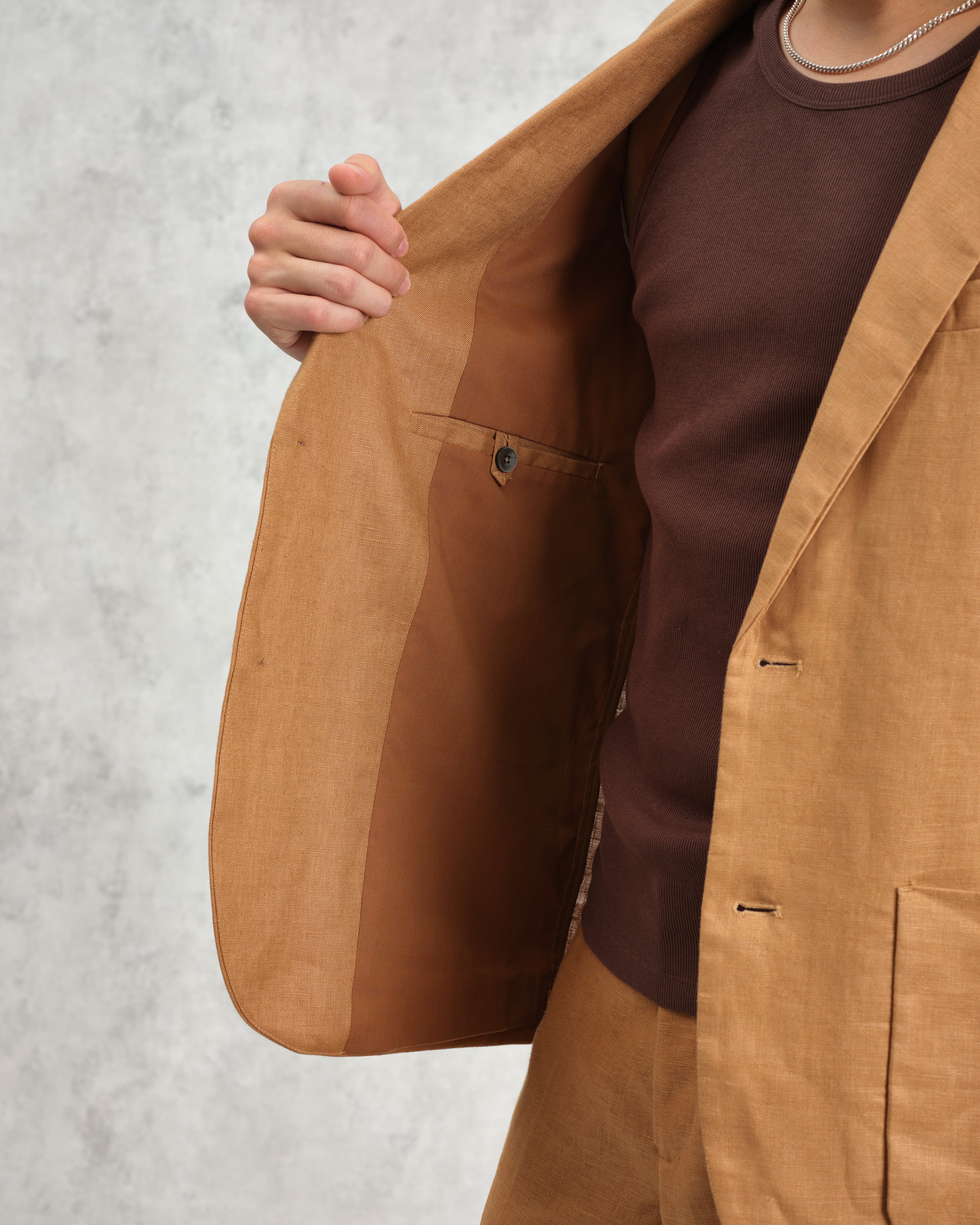 Fintry - Tan Linen Blazer