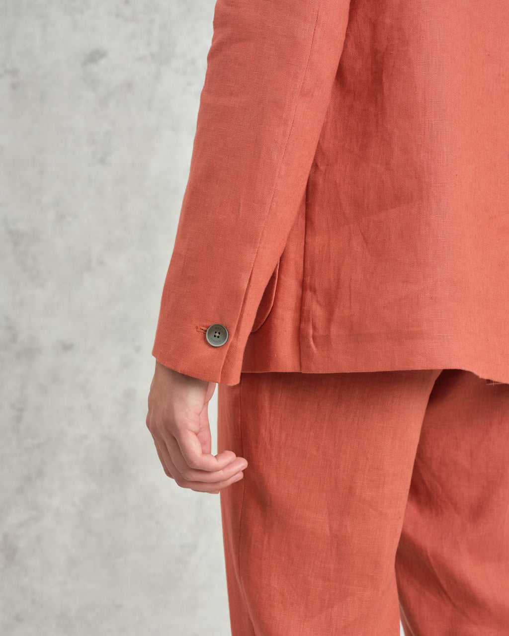 Fintry - Terracotta Linen Blazer