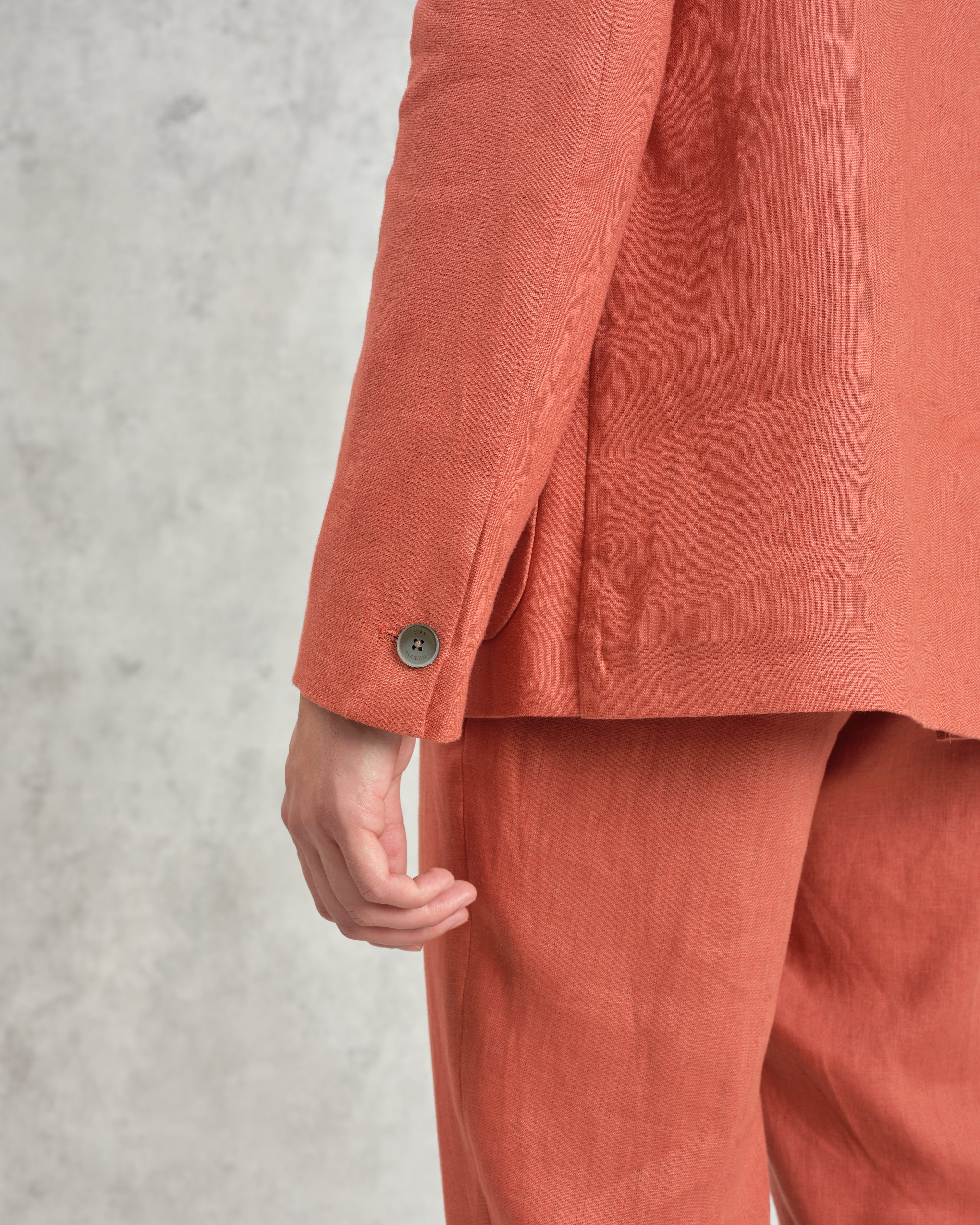 Fintry - Terracotta Linen Blazer