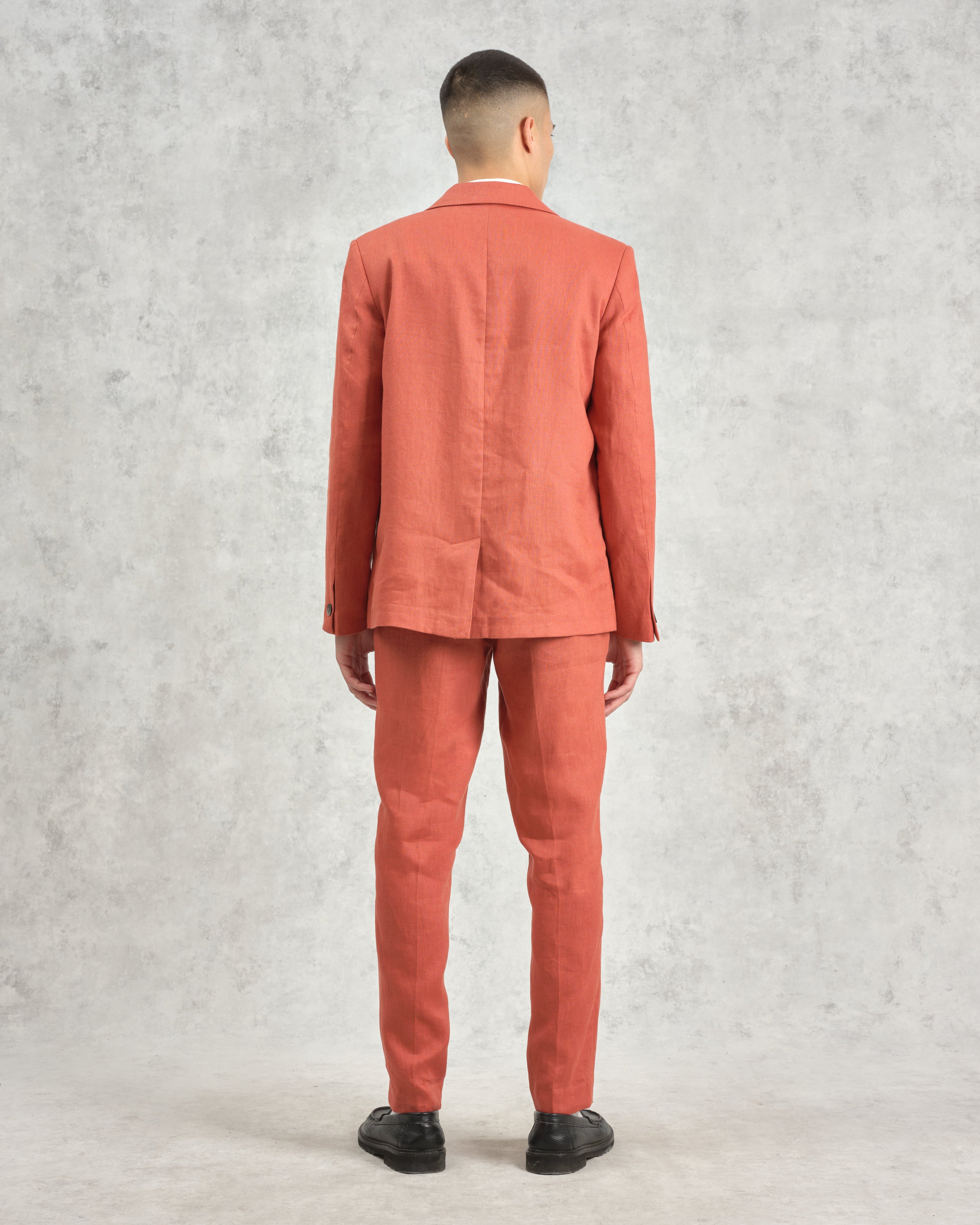 Fintry - Terracotta Linen Blazer