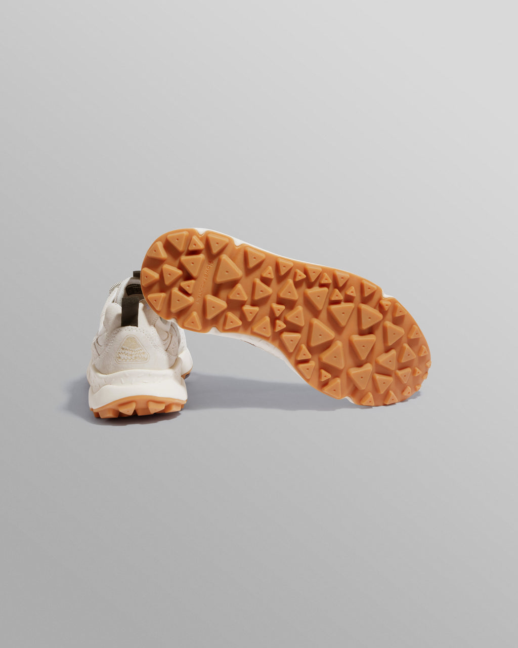 Flower Mountain YAMANO 3 - Beige Suede And Cotton Cloth Trainers