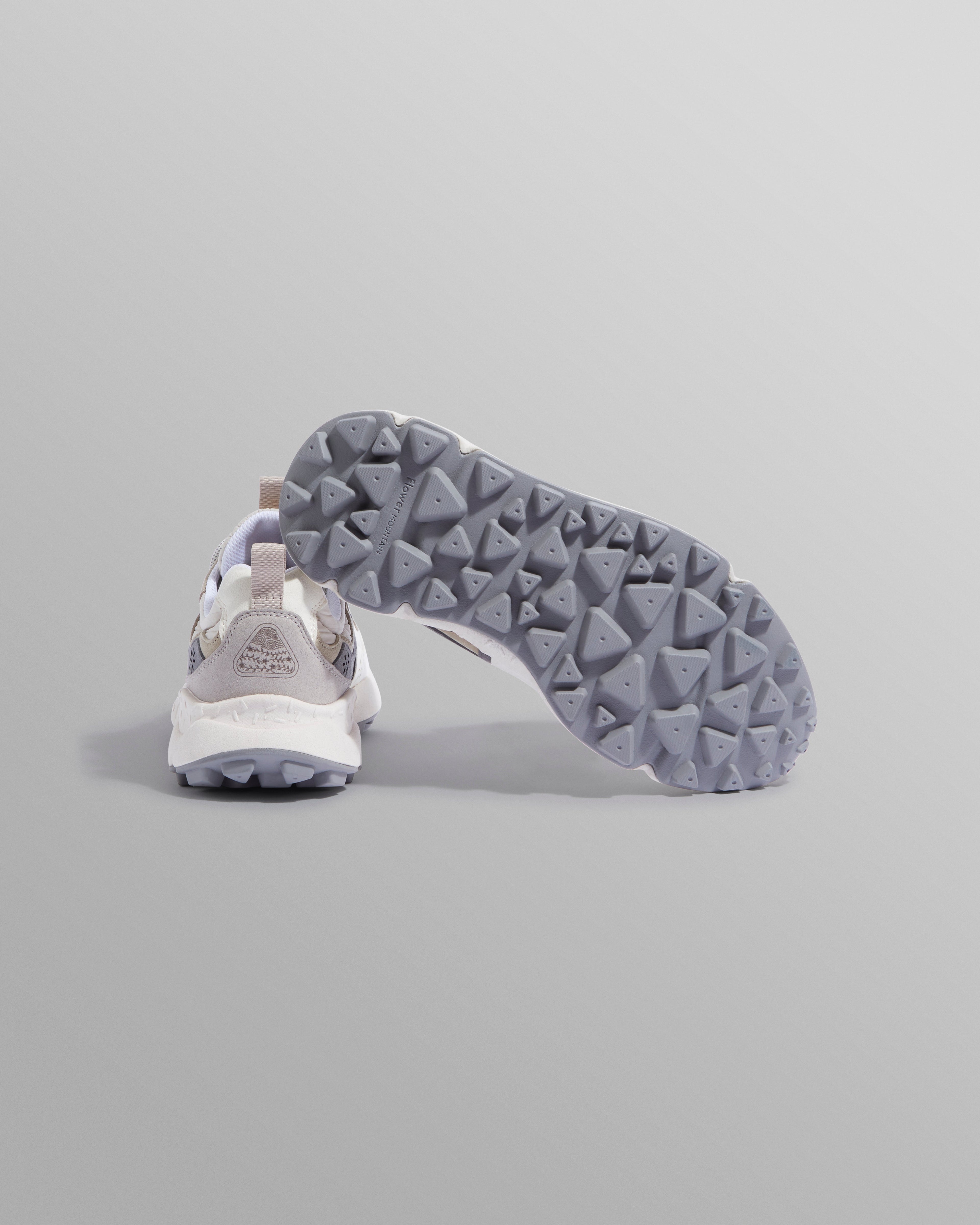 Flower Mountain - Cream Suede And Technical Fabric Trainers
