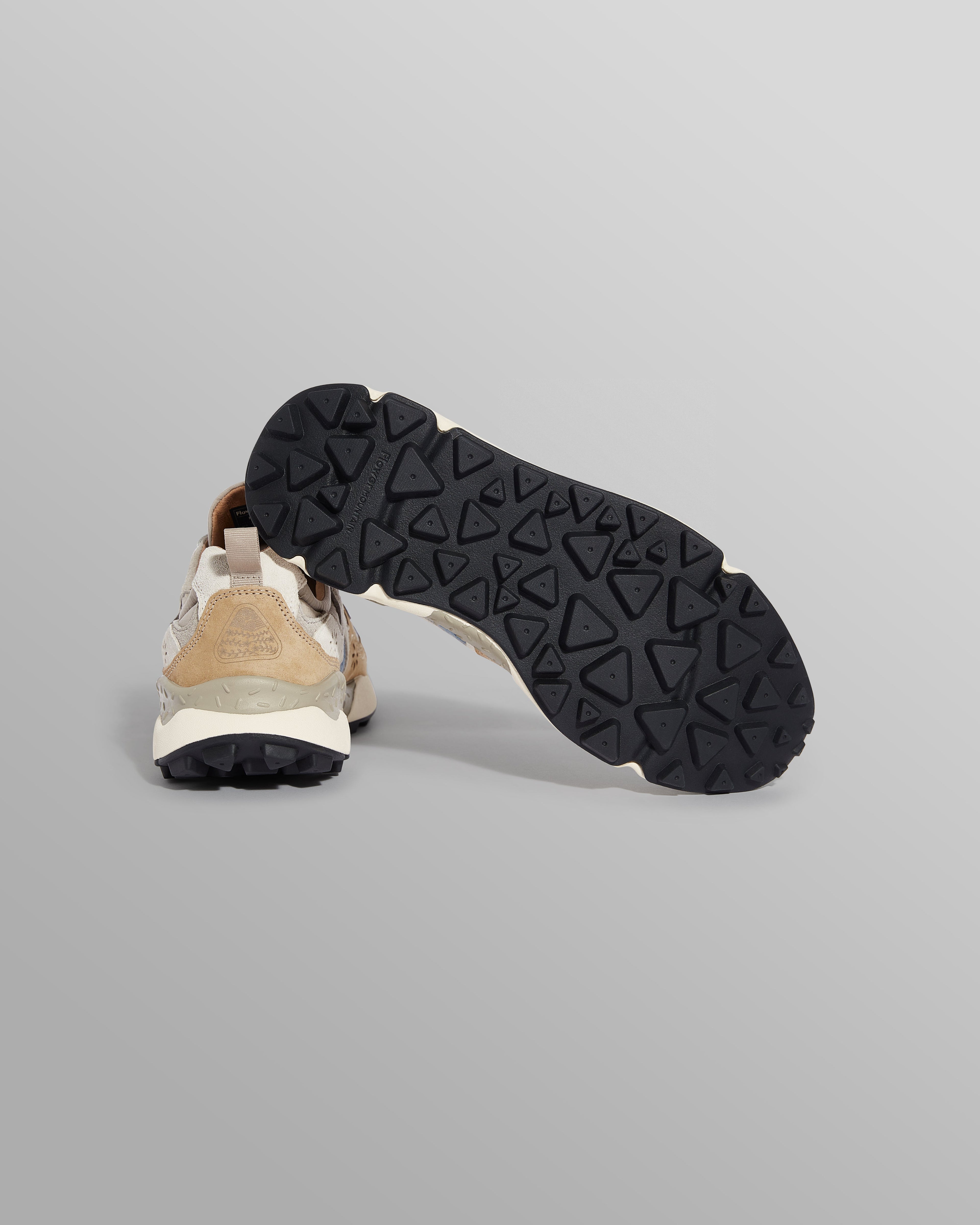 Flower Mountain YAMANO 3 - Grey And Blue Suede And Nylon-Ripstop Trainers