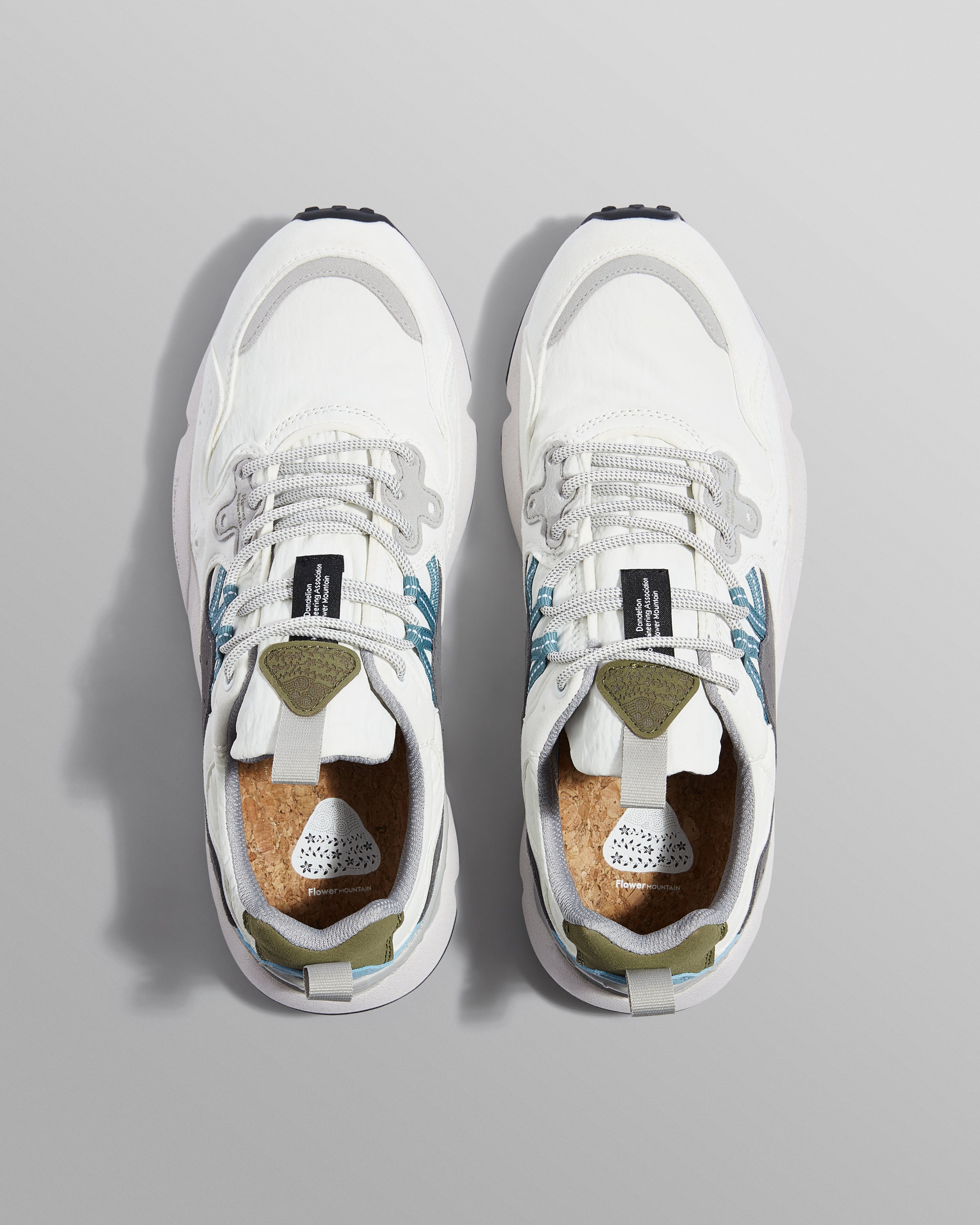 Flower Mountain YAMANO 3 - White And Grey Suede And Nylon Trainers