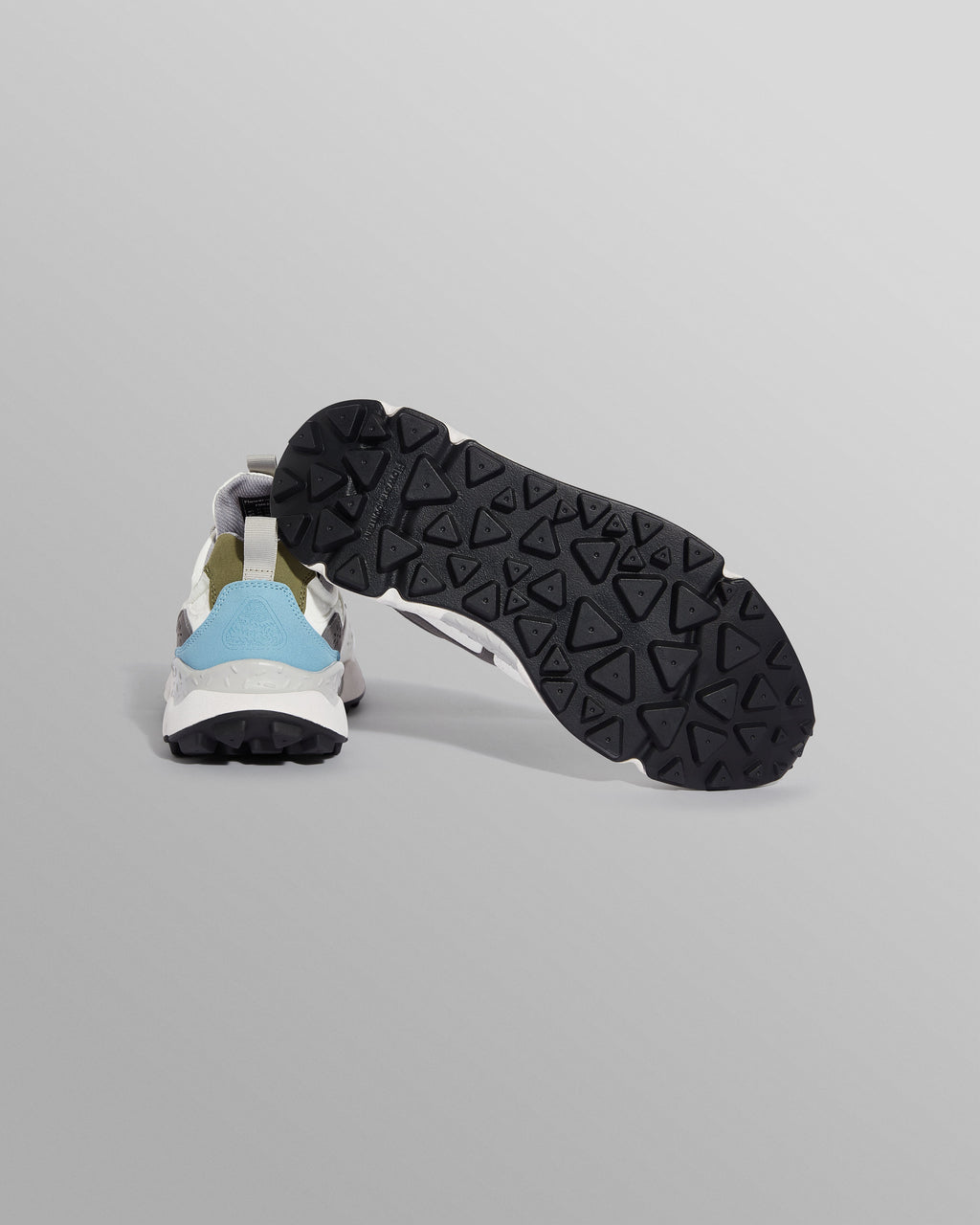 Flower Mountain YAMANO 3 - White And Grey Suede And Nylon Trainers
