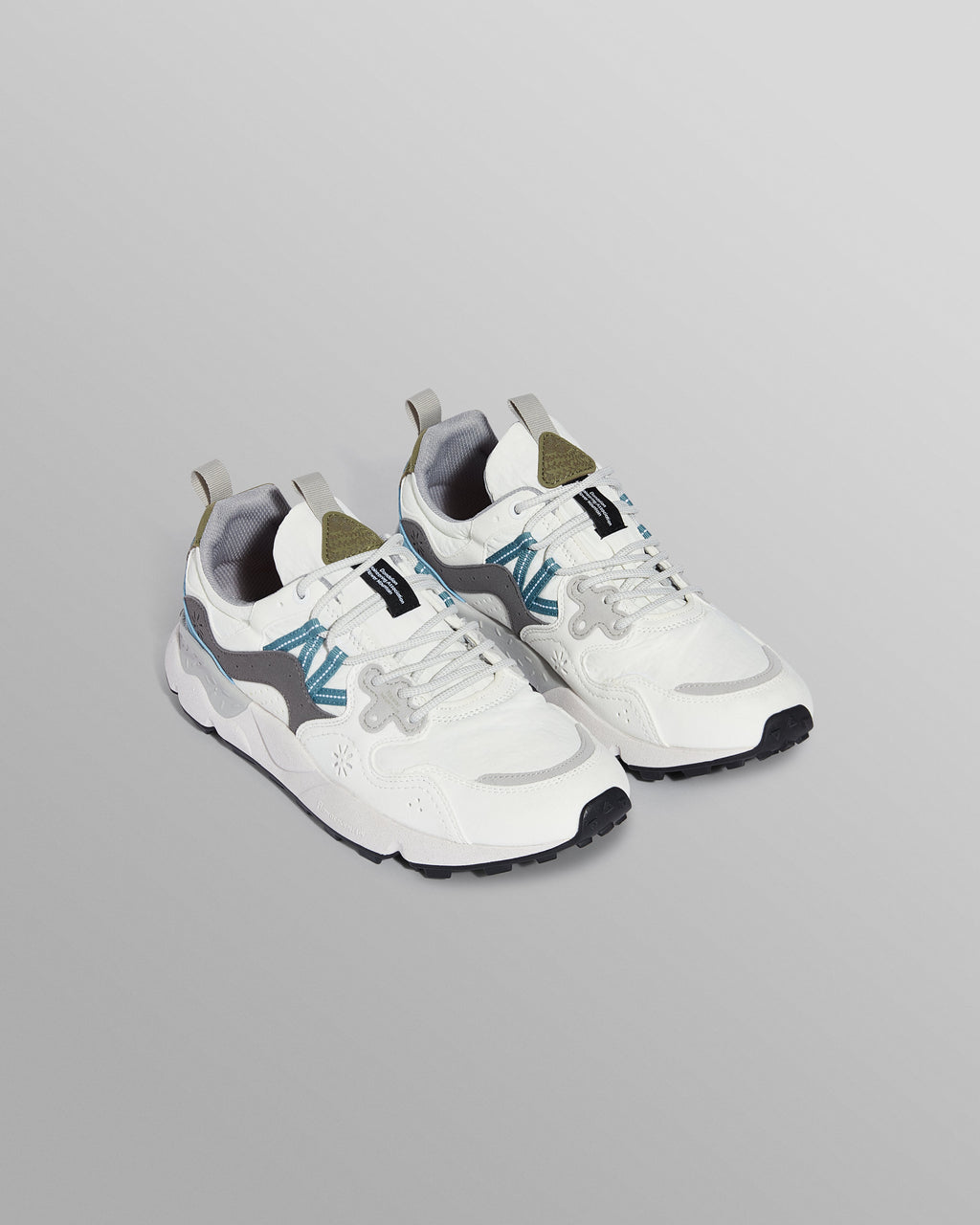 Flower Mountain YAMANO 3 - White And Grey Suede And Nylon Trainers