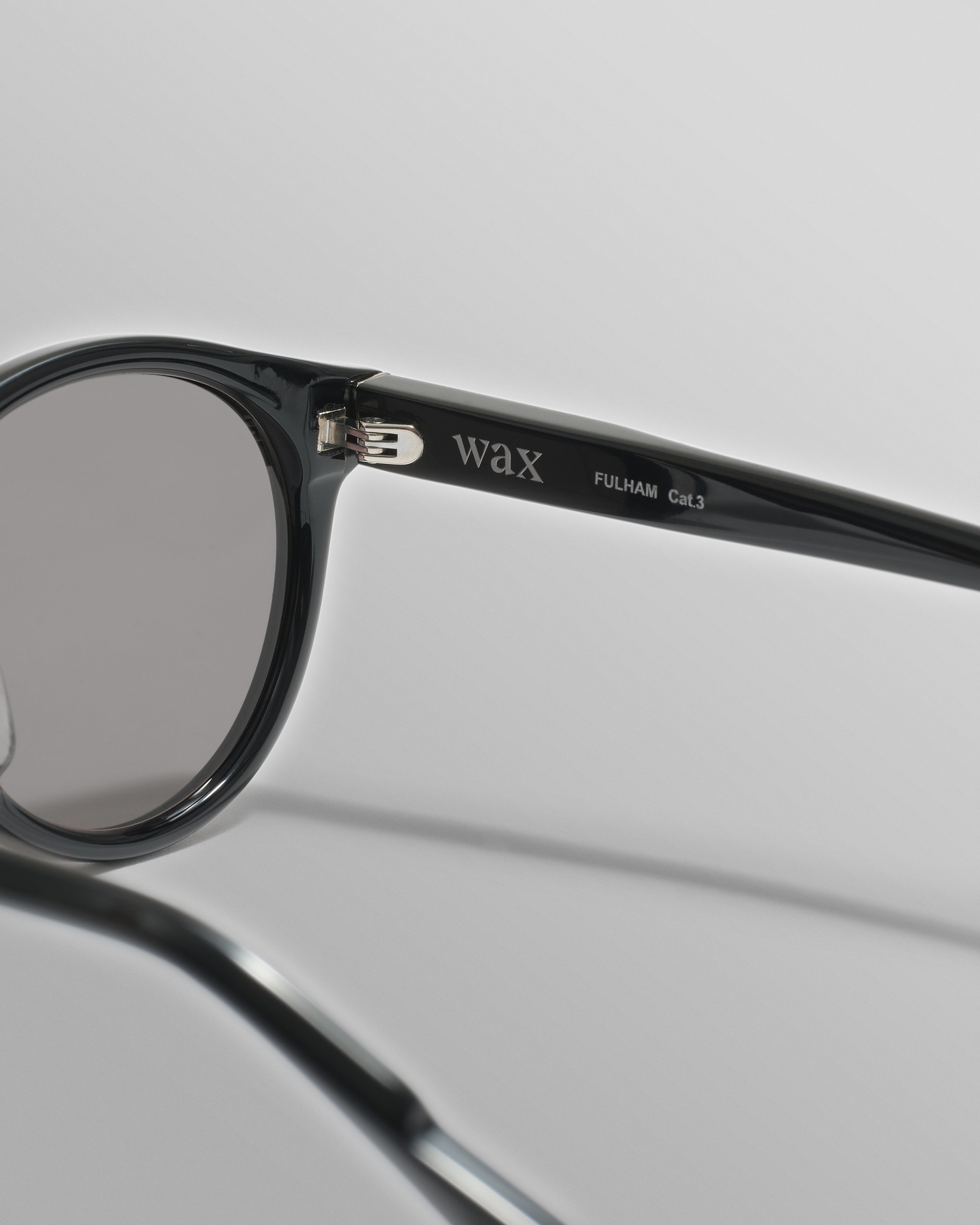 Fulham - Black Acetate Round Sunglasses