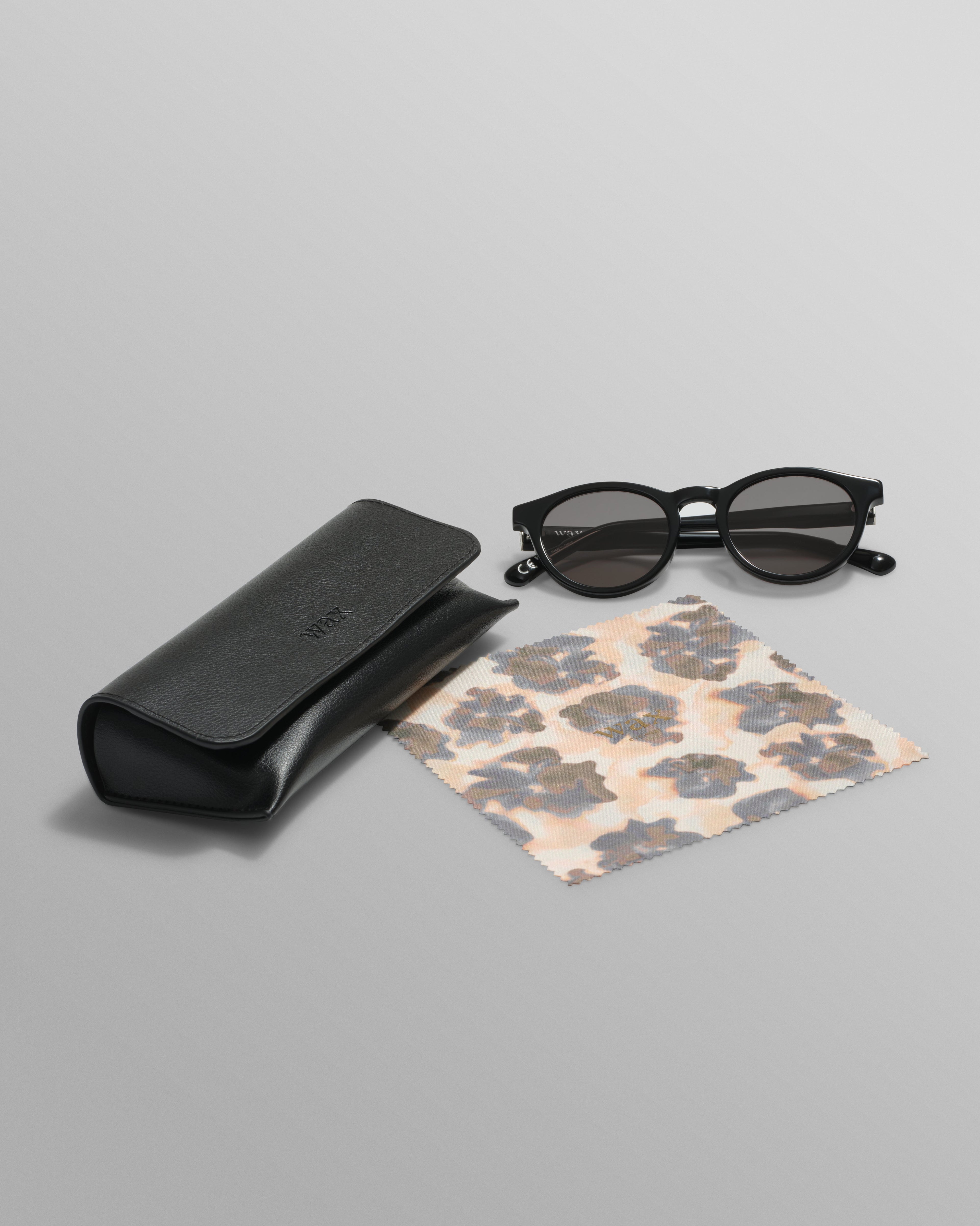 Fulham - Black Acetate Round Sunglasses