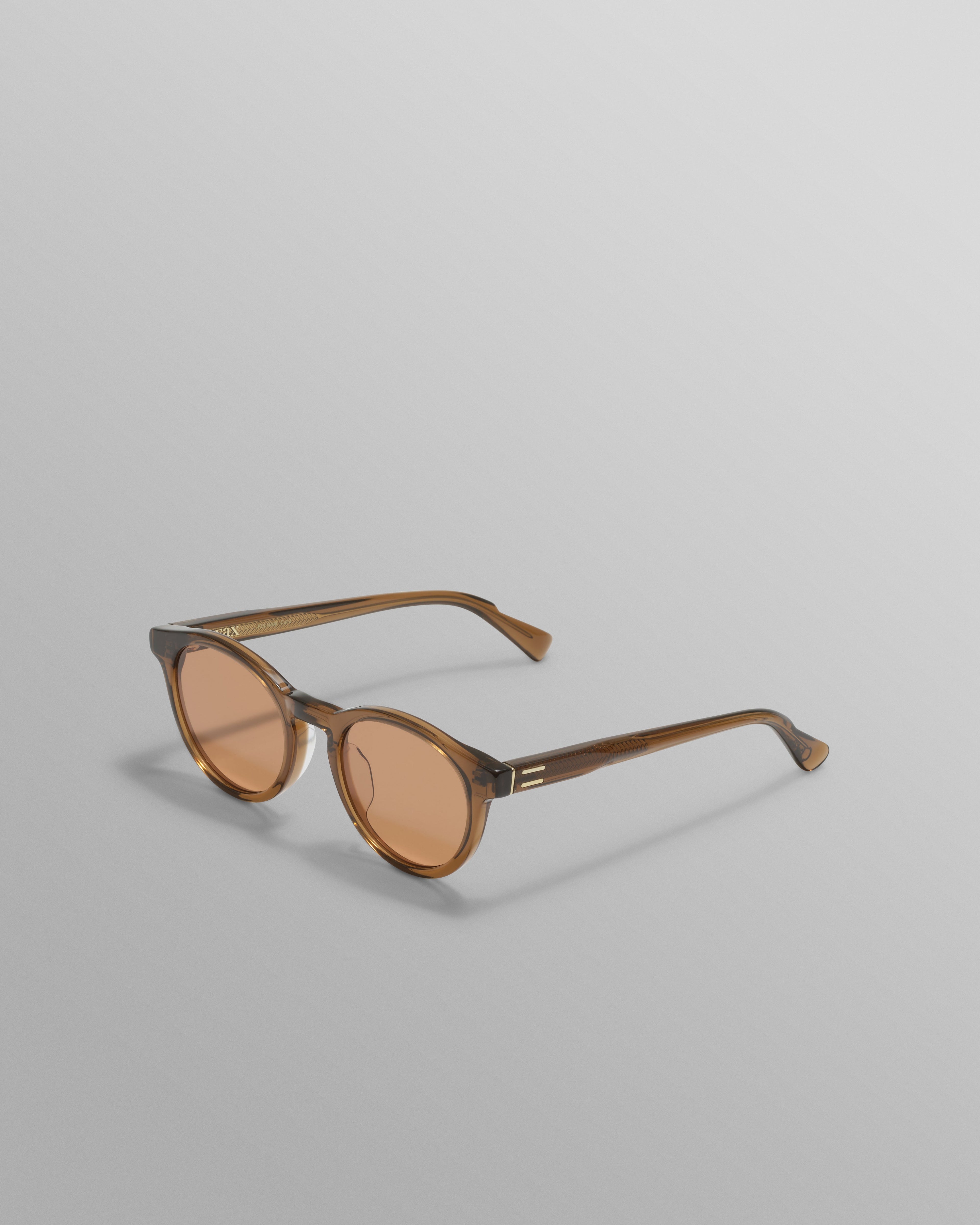 Fulham - Treacle Brown Acetate Round Sunglasses