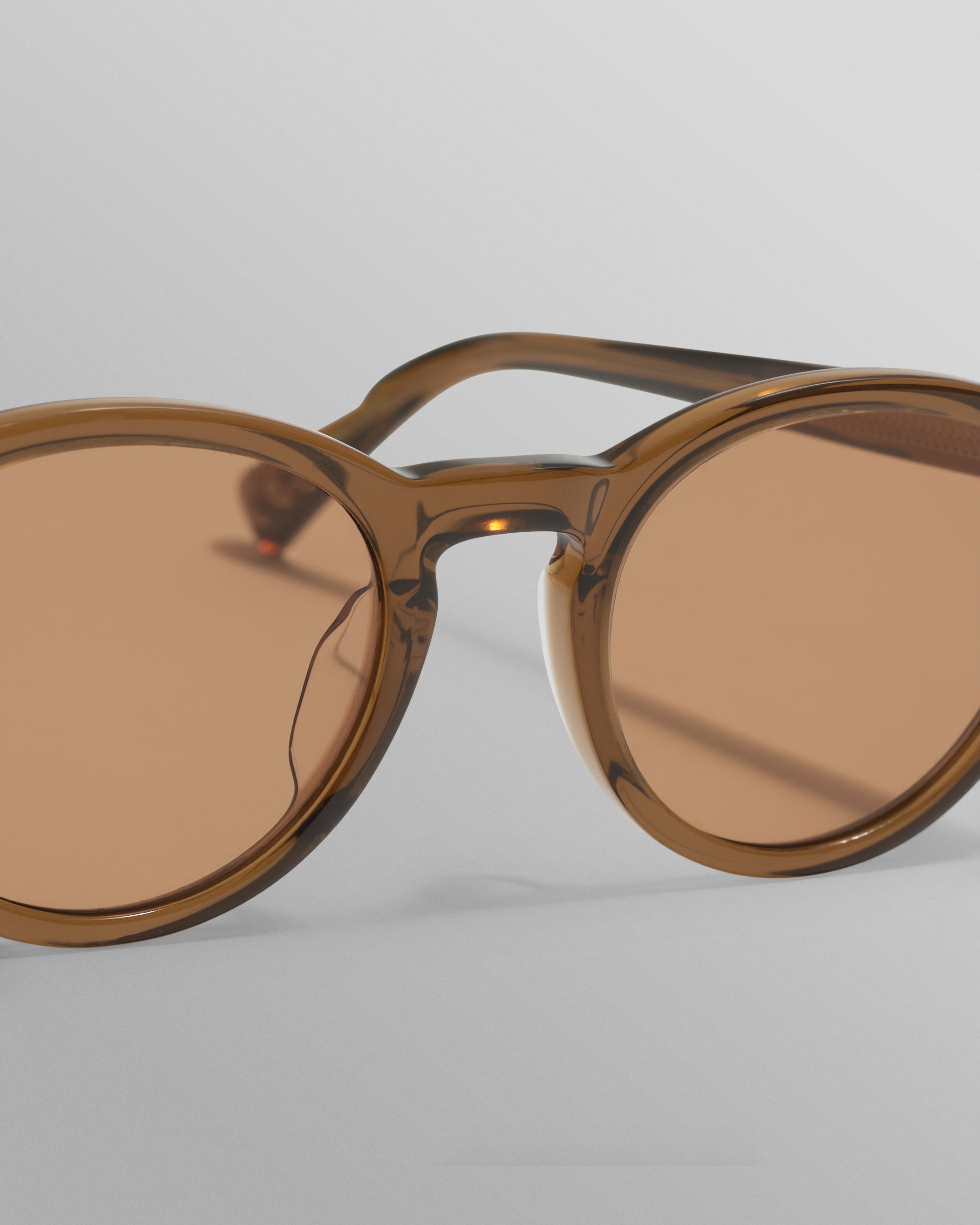 Fulham - Treacle Brown Acetate Round Sunglasses